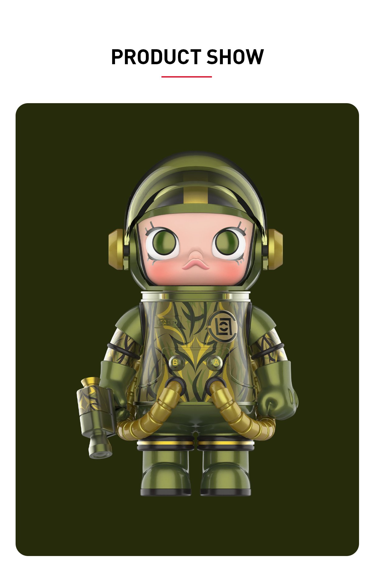 MEGA SPACE MOLLY 100% CLOT-Olive Alienegra | POP MART Official