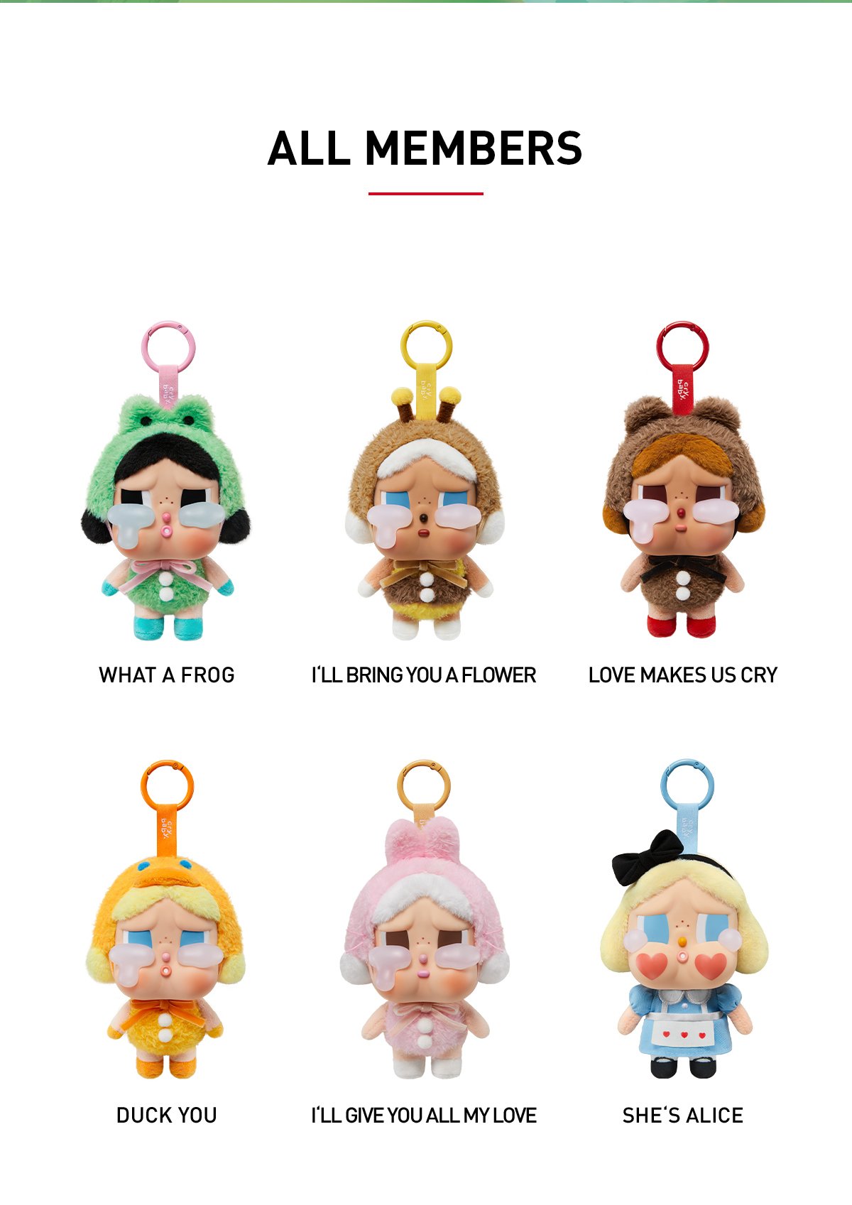 CRYBABY Crying Again Series-Vinyl Face Plush Blind Box | POP MART