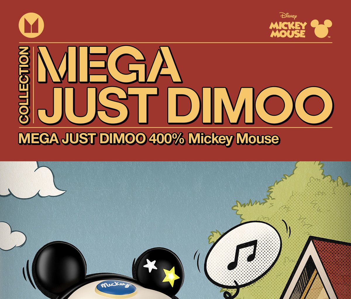 MEGA JUST DIMOO 400% Mickey Mouse | POP MART Official