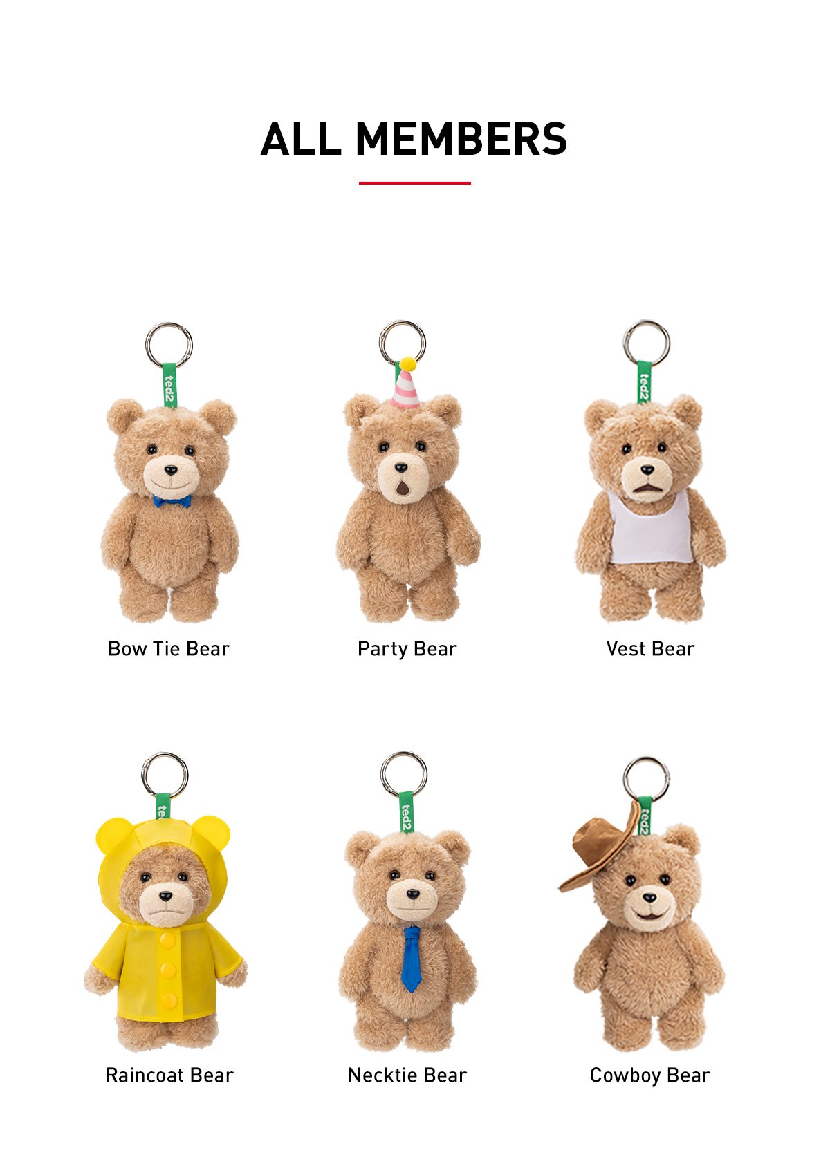 Ted2 Teddy Bear ぬいぐるみ pop mart Ted2 Teddy Bear Action Plush Pendant - POP MART Official