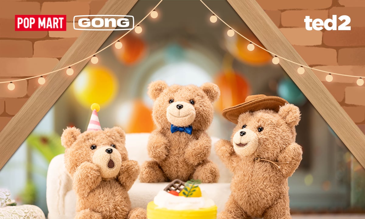 Ted2 Teddy Bear Action Plush Pendant - POP MART Official