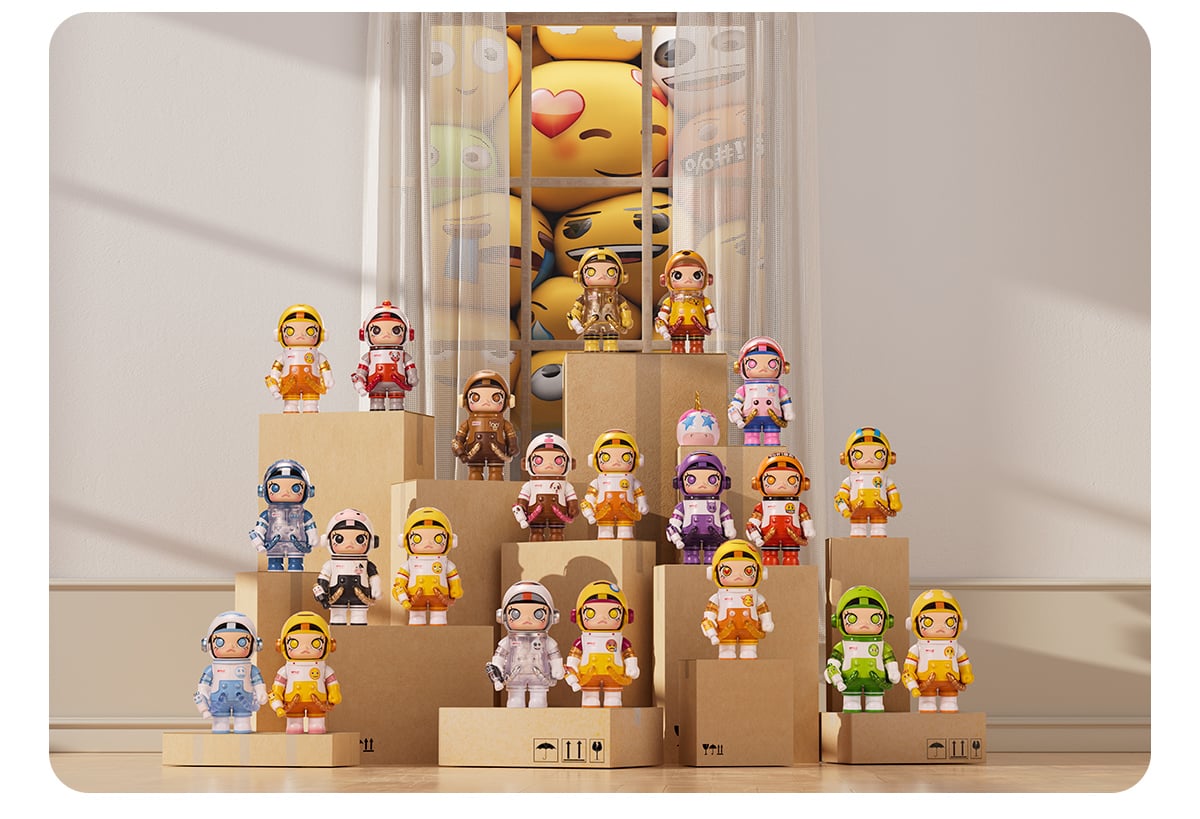 MEGA SPACE MOLLY 100% × emoji™ Series - POP MART Official