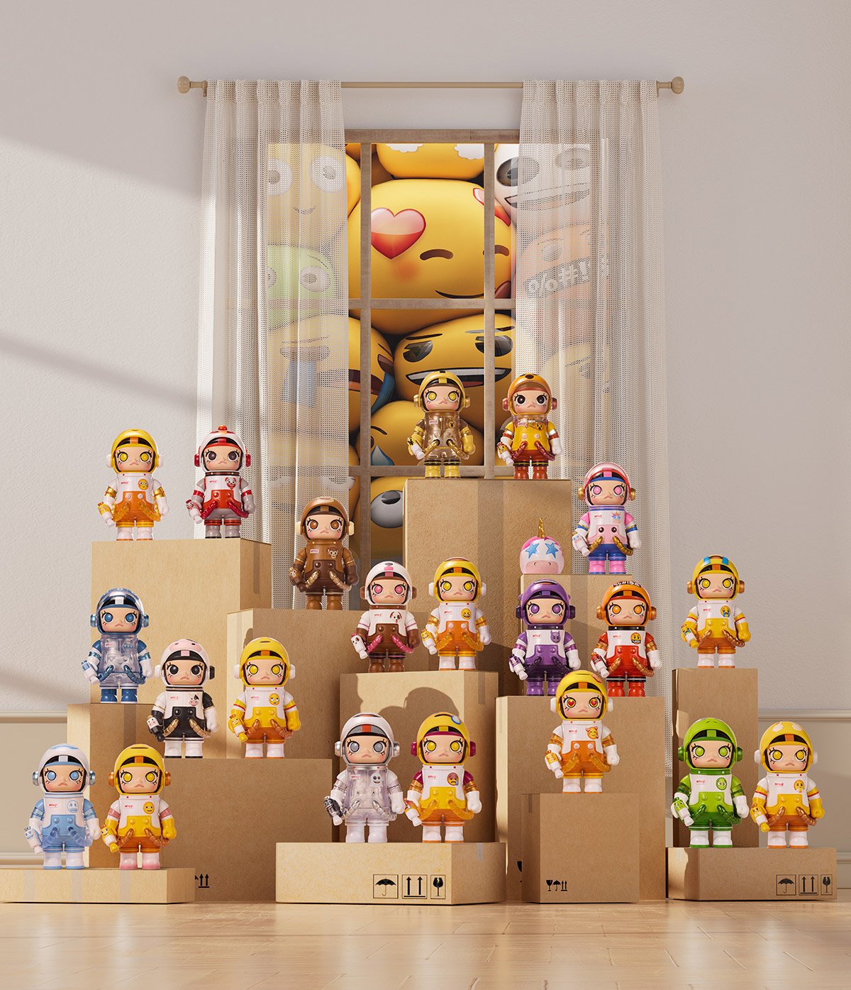 MEGA SPACE MOLLY 100% × emoji™ Series - POP MART Official