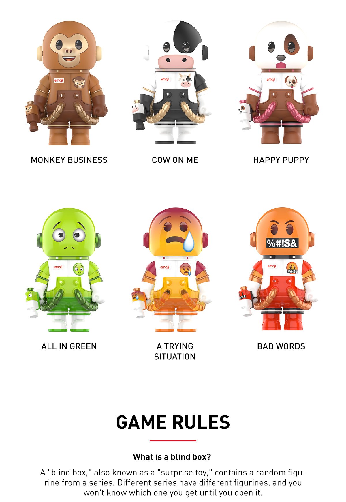 MEGA SPACE MOLLY 100% × emoji™ Series - POP MART Official