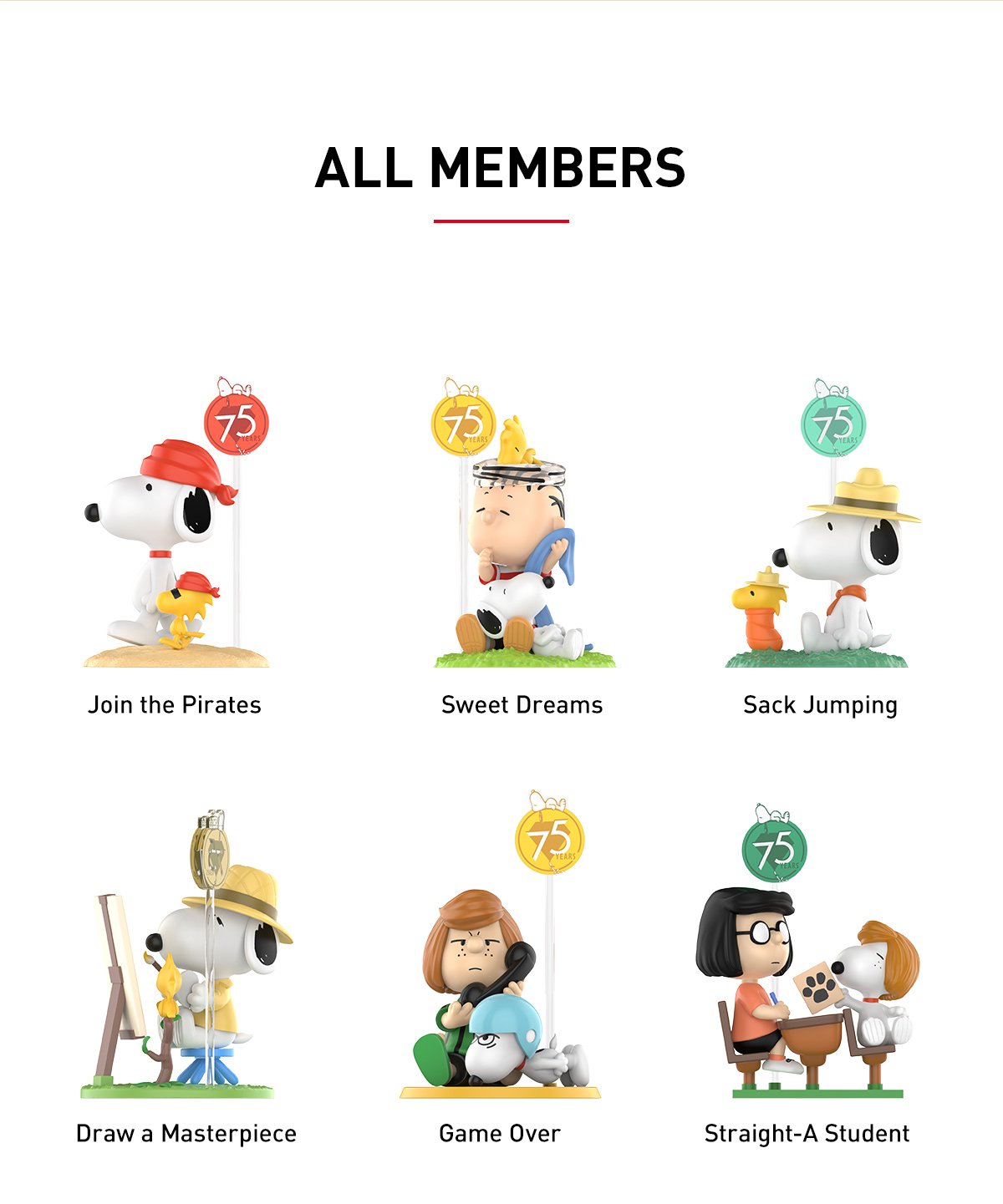 Peanuts 75th Anniversary | Snoopy Comic Life Series Figures - POP
