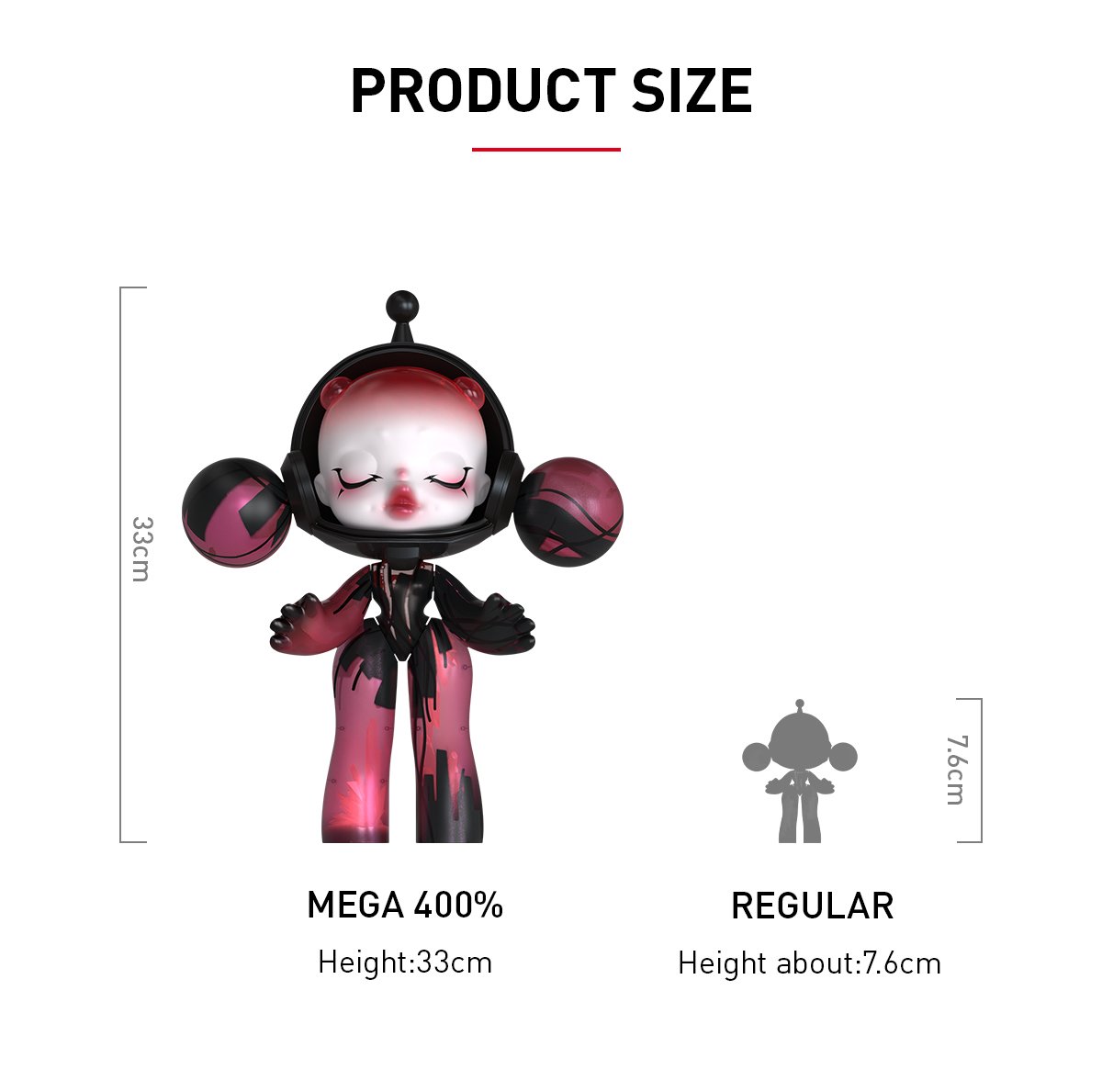 MEGA α SKULLPANDA 400% Red Crystal | POP MART Official