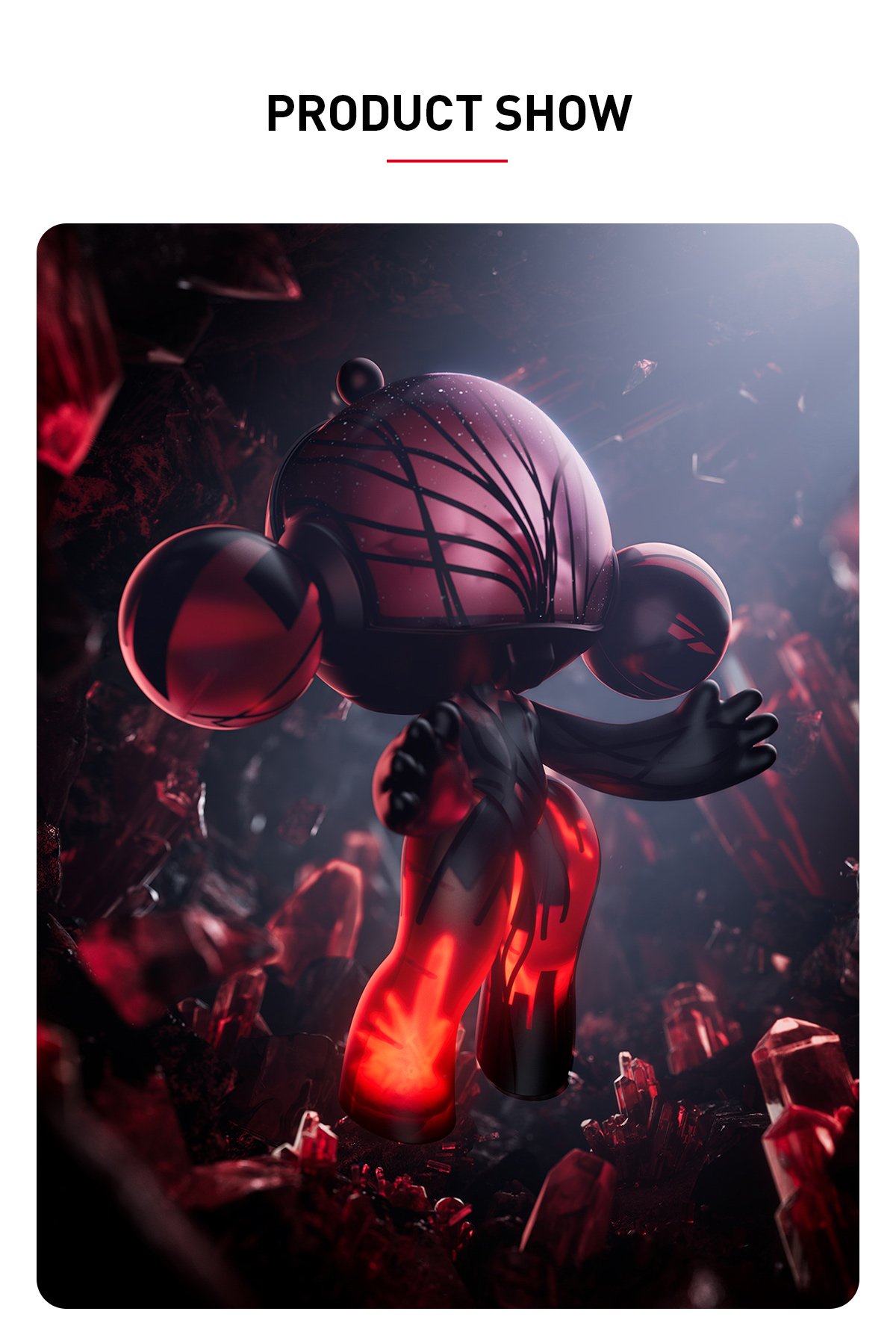 MEGA α SKULLPANDA 400% Red Crystal | POP MART Official