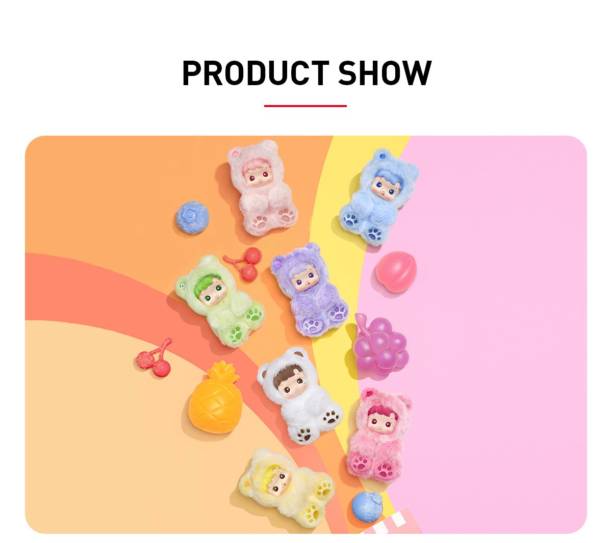 HACIPUPU Gummy Bear Series-Vinyl Plush Pendant Blind Box - POP
