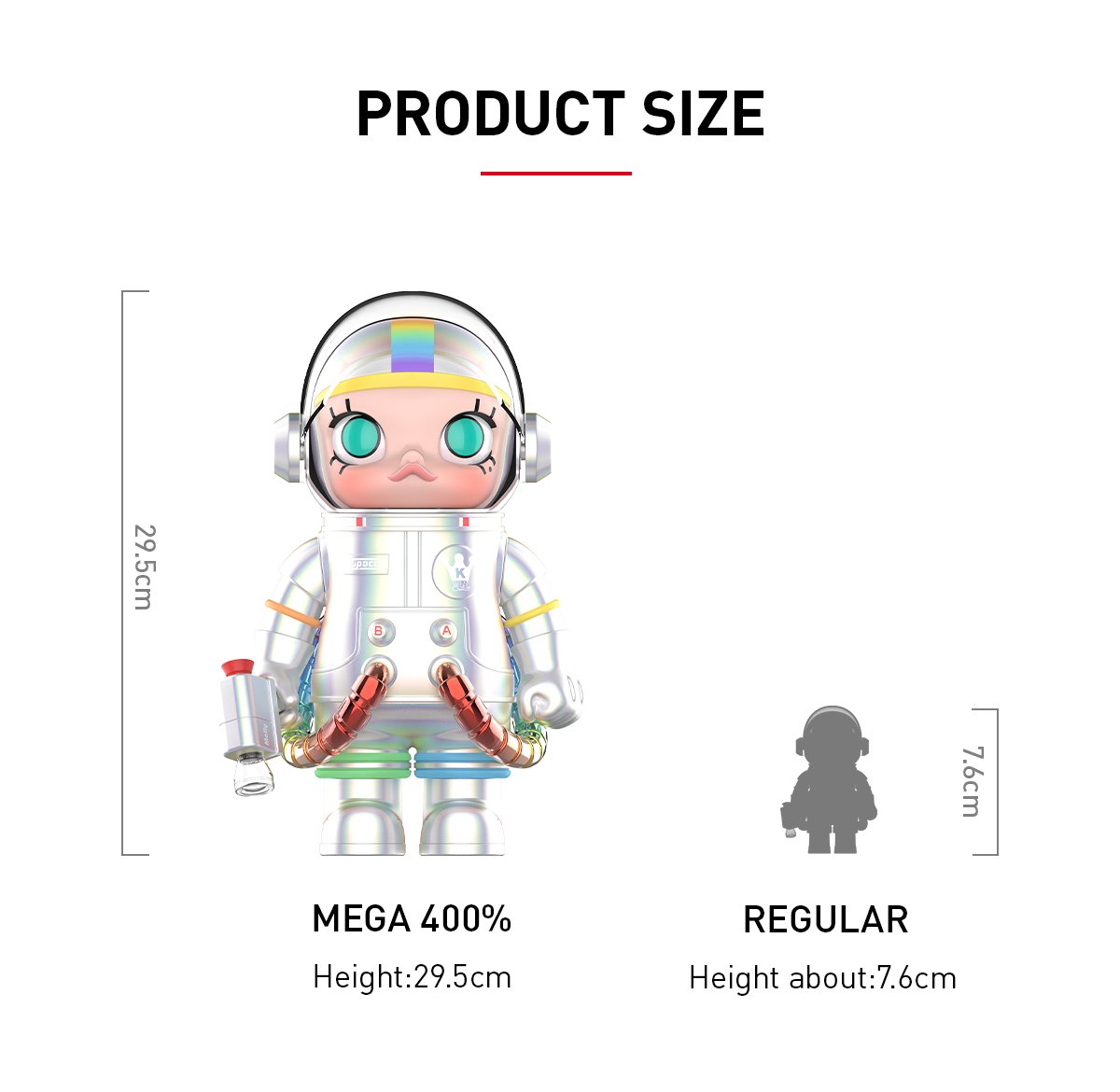 MEGA SPACE MOLLY 400% Rainbow 2.0 - POP MART Official