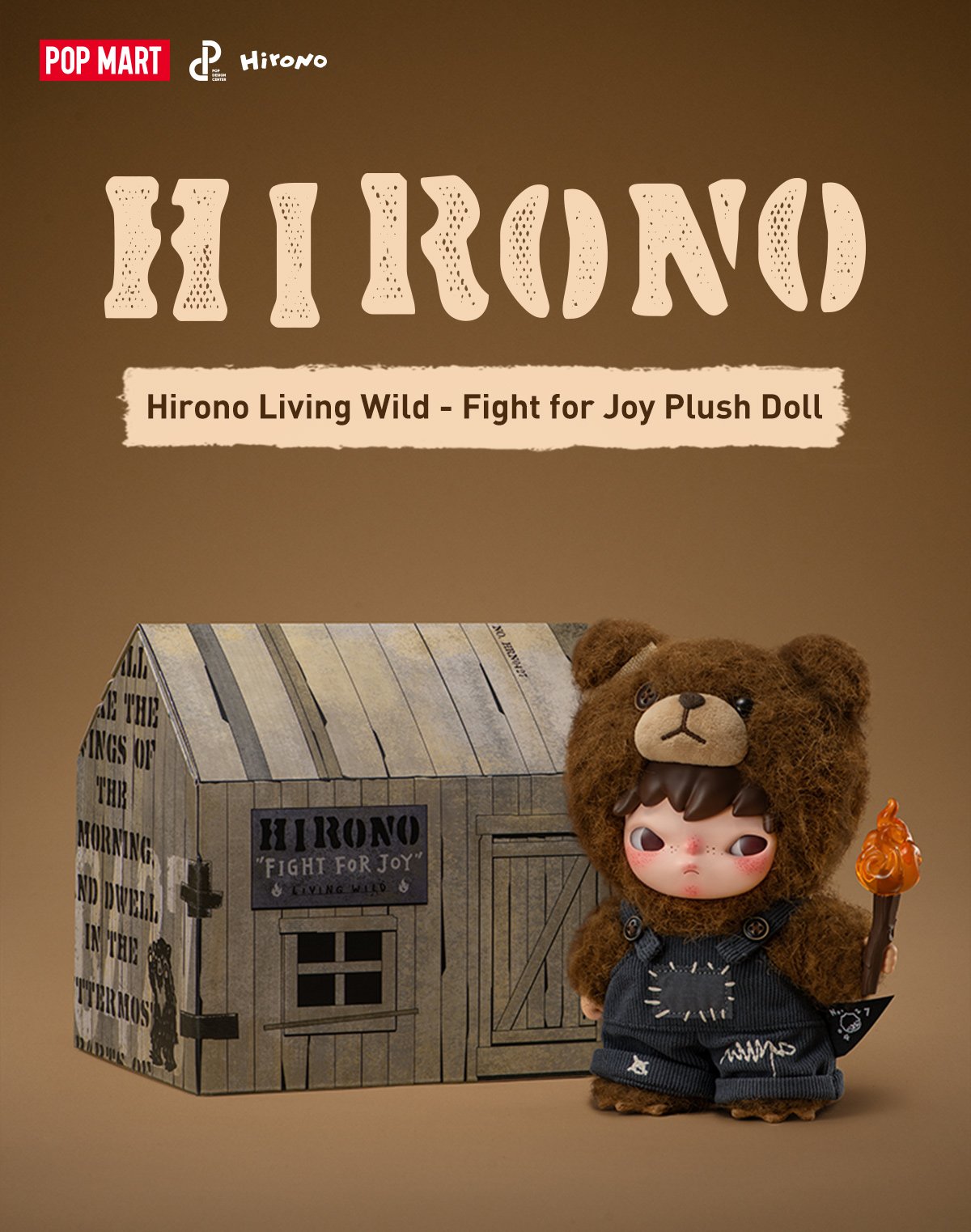 Hirono Living Wild Fight for Joy ぬいぐるみ Hirono Living Wild-Fight for Joy Plush Doll - POP MART Official