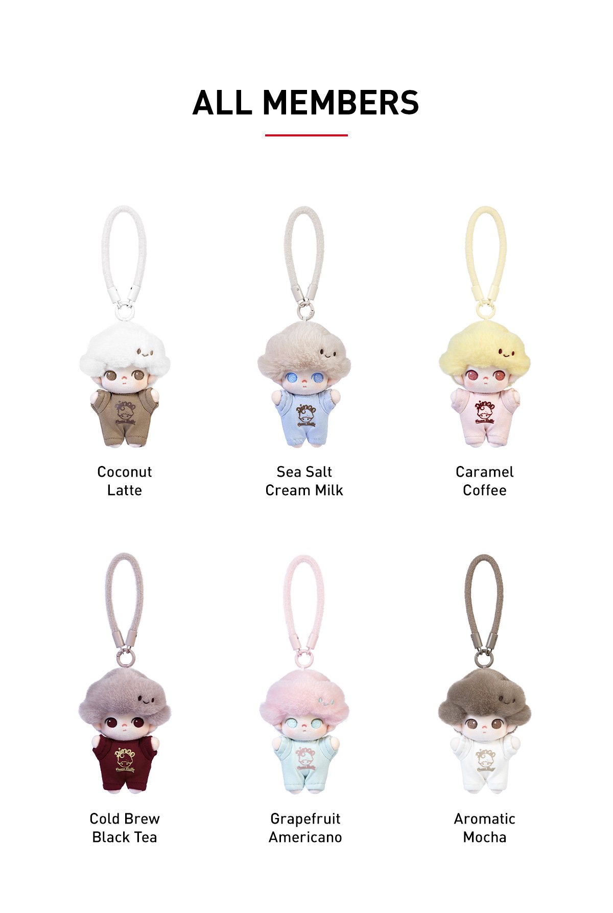 DIMOO Crush on Coffee Series-Soft-faced Plush Keychain Blind Box