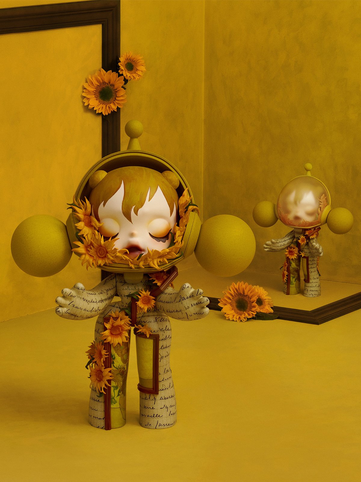 その他 MEGA a SKULLPANDA 400% VanGoghMuseum MEGA α SKULLPANDA 1000% Van Gogh Museum Sunflowers | POP MART Official