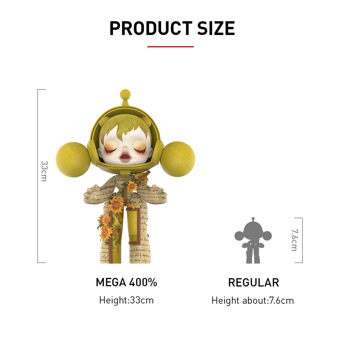 POP MART MEGA α SKULLPANDA 400% Van Gogh MEGA α SKULLPANDA 400% Van Gogh Museum Sunflowers - POP MART Official