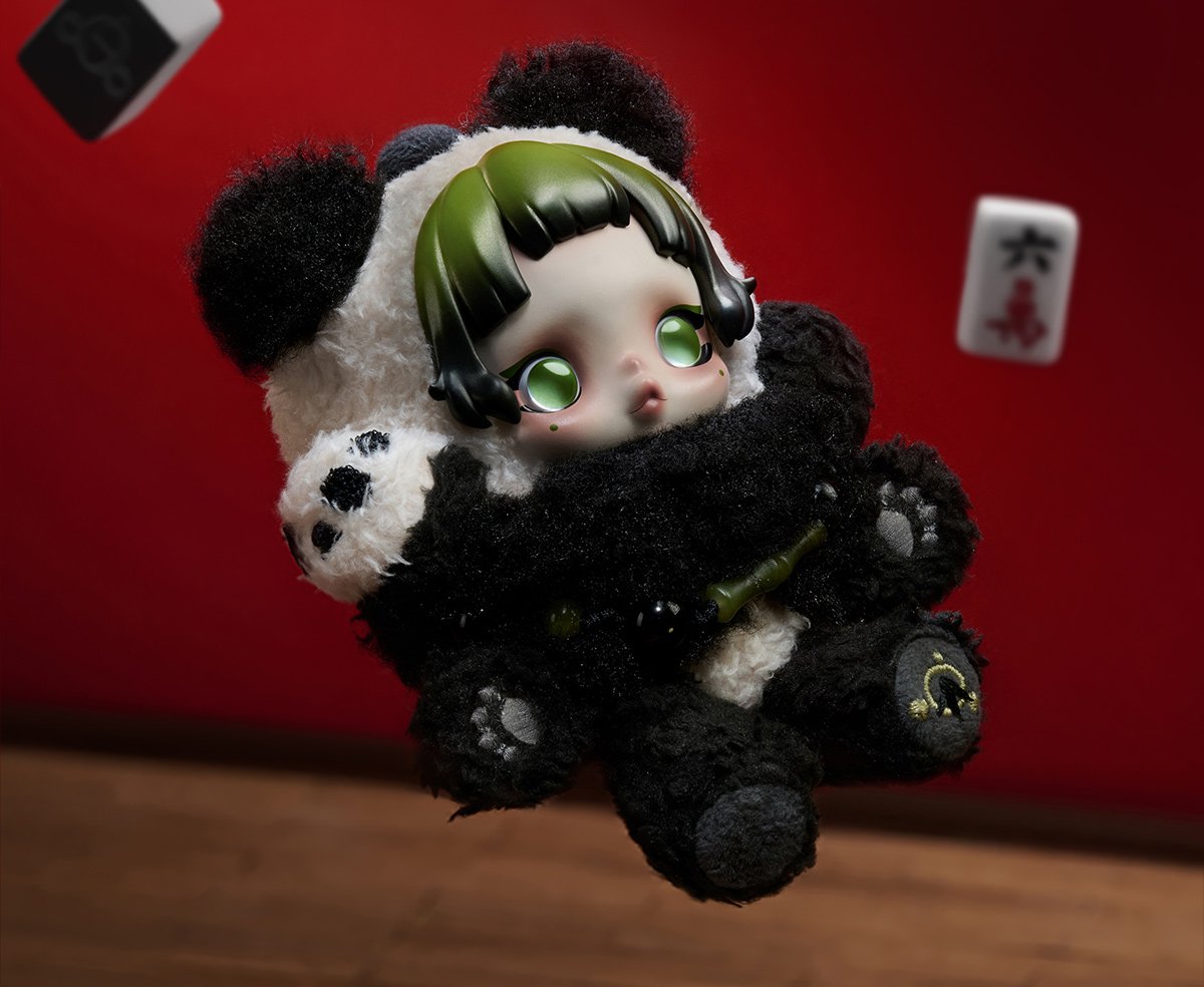 SKULLPANDA Lazy Panda Plush Doll Pendant - POP MART Official