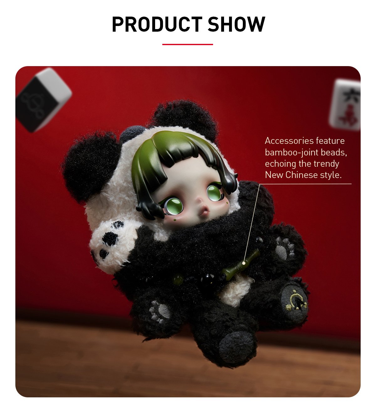 SKULLPANDA Lazy Panda Plush Doll Pendant - POP MART Official