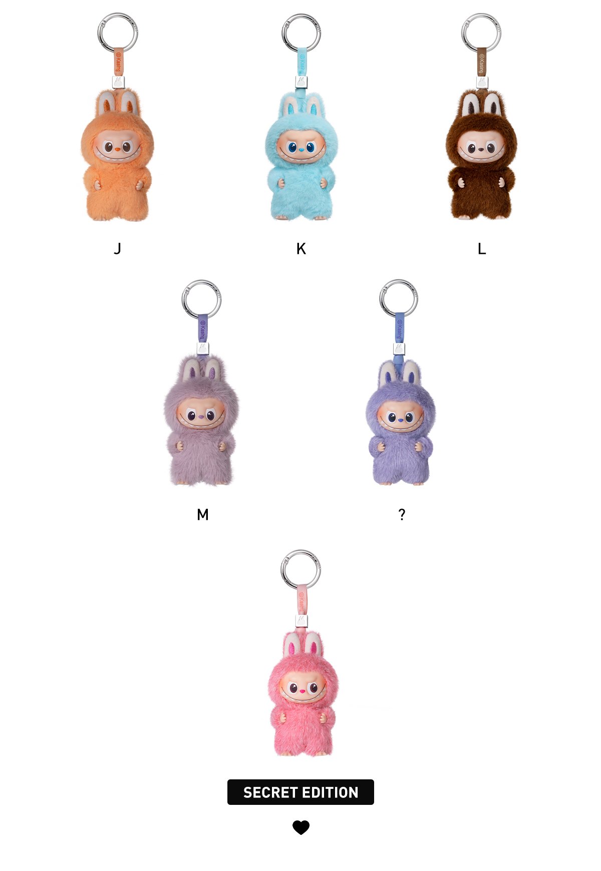 THE MONSTERS Pin for Love Series-Vinyl Plush Pendant Blind Box
