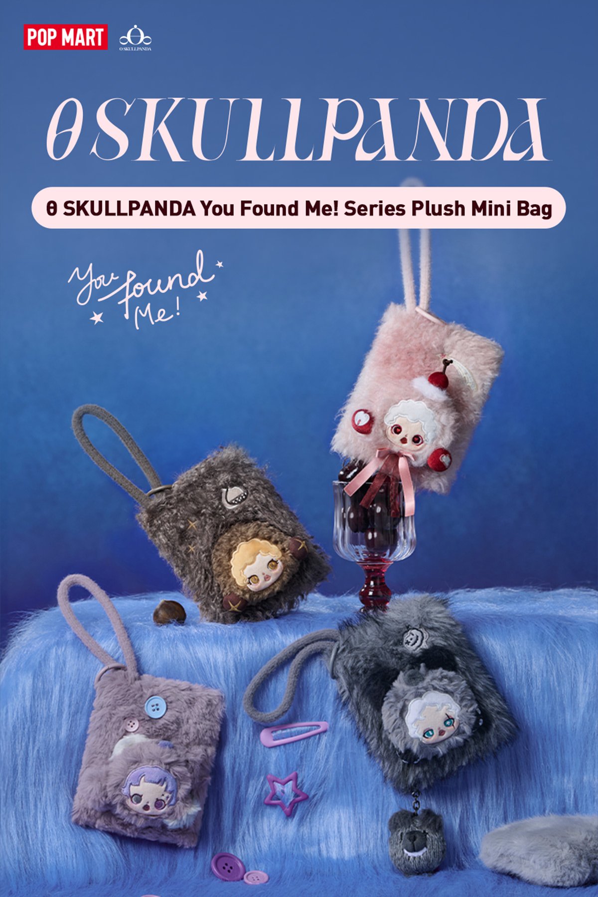 SKULLPANDAミニバッグ7点セット シークレットplush minibag SKULLPANDA You Found Me！Series Plush Mini Bag - POP MART Official
