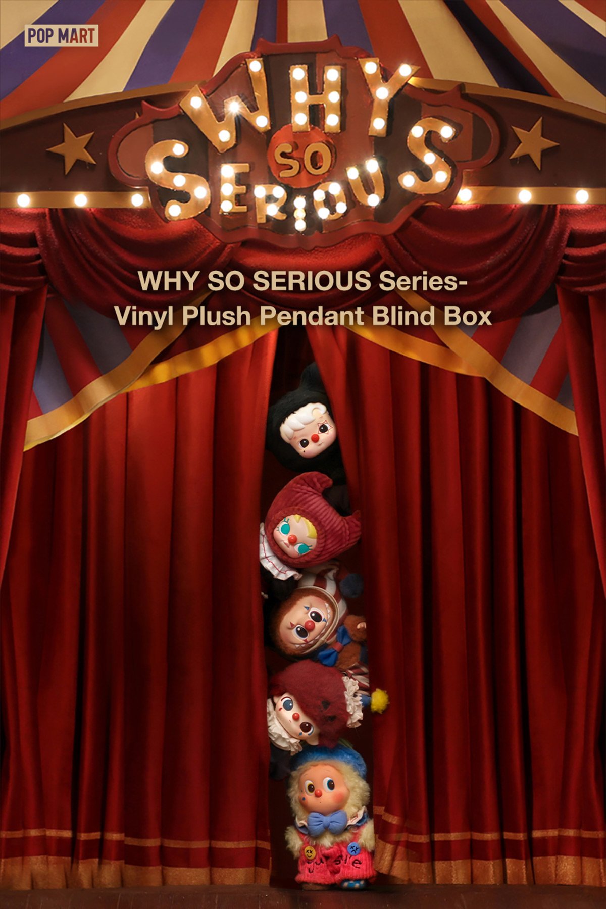 ★POP MART WHY SO SERIOUS アソートボックス WHY SO SERIOUS Series-Vinyl Plush Pendant Blind Box | POP MART