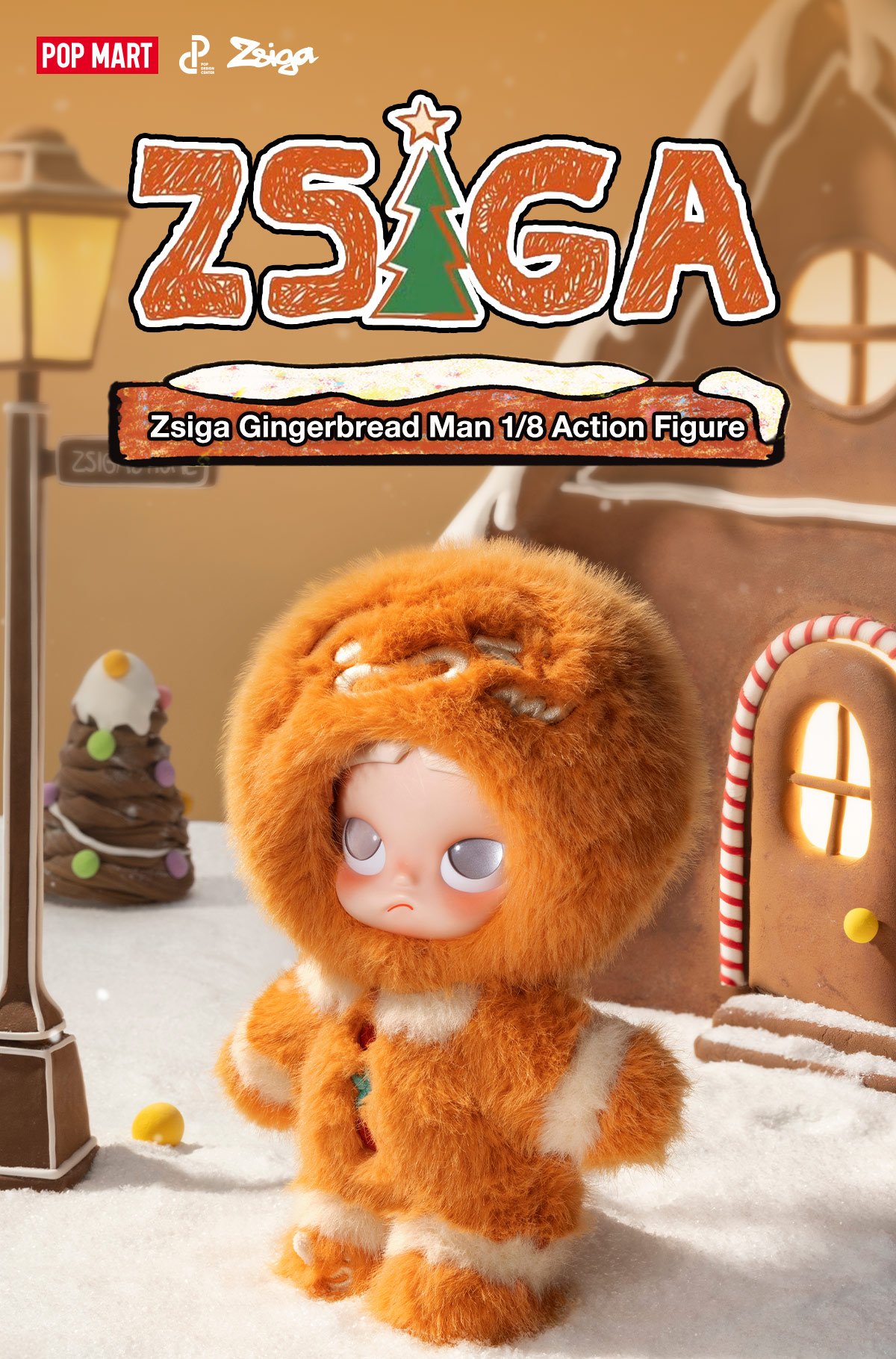 Zsiga Gingerbread Man 1/8 Action Figure - POP MART Official