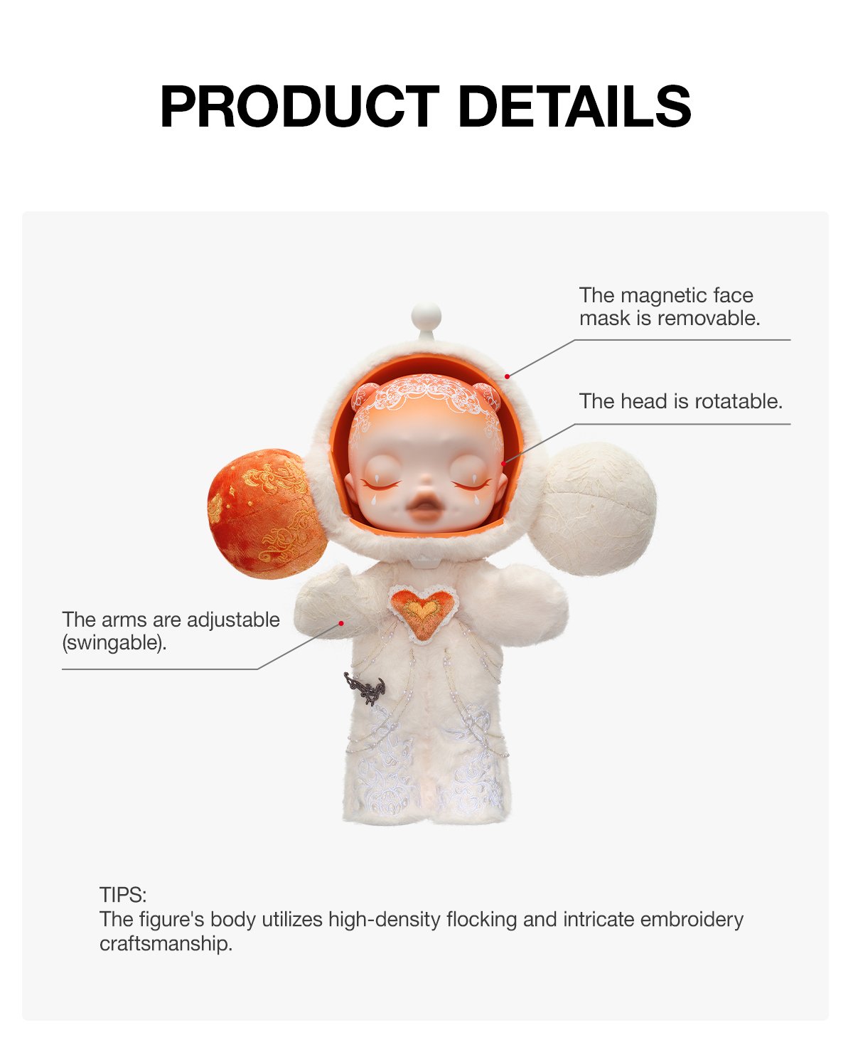POPMART 400％ MEGAα SKULLPANDA WHITE MOON MEGA α SKULLPANDA 400% White Moon - POP MART Official