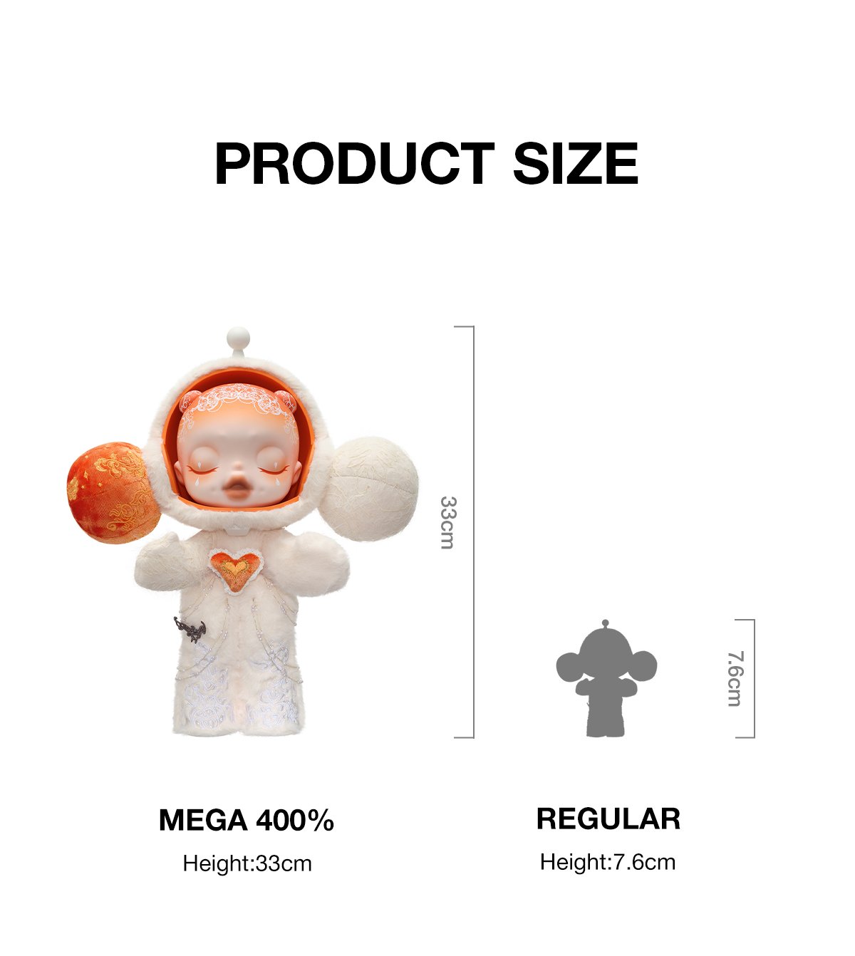 MEGA α SKULLPANDA 400% White Moon - POP MART Official