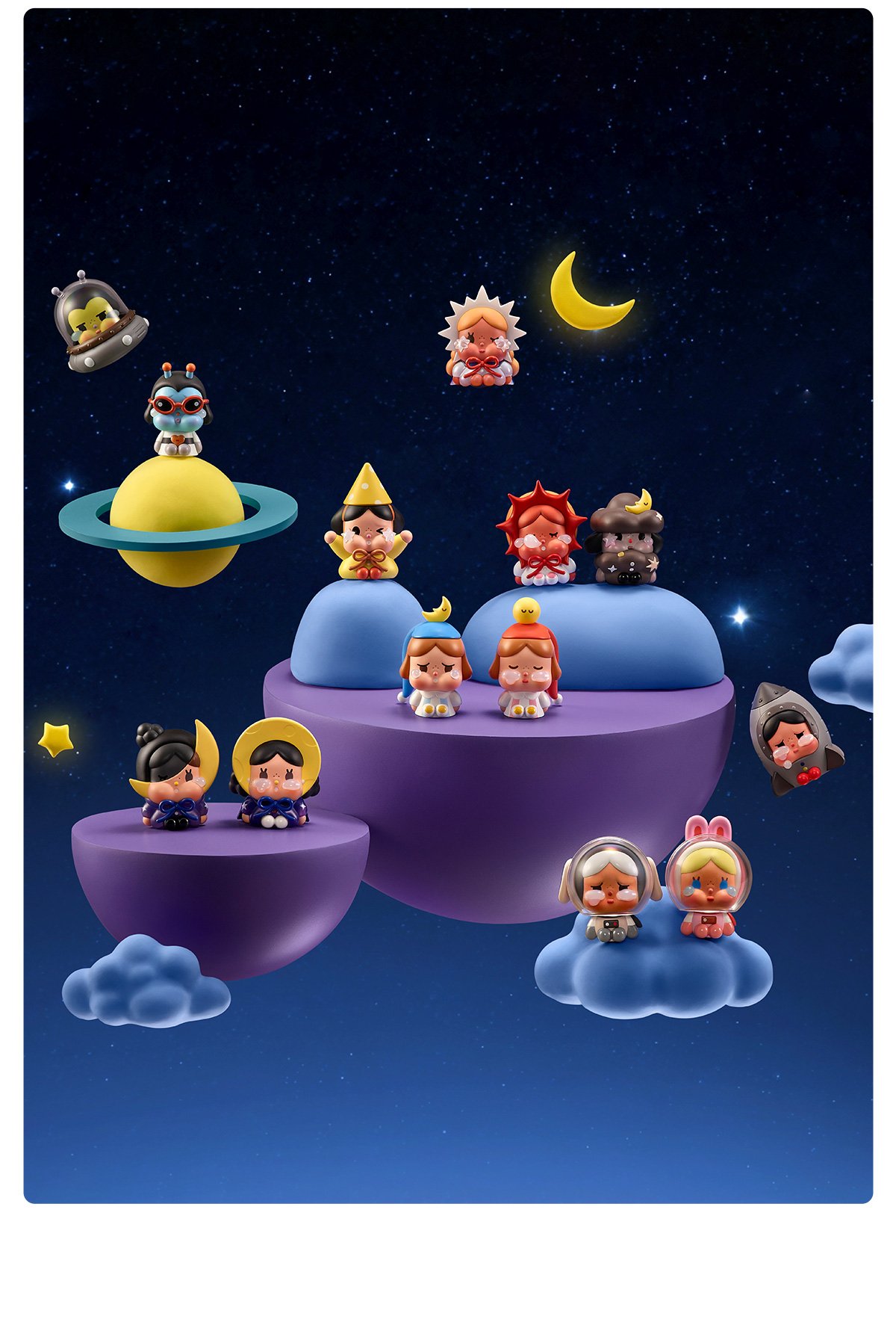 CRYBABY CRYING TO THE MOON-SITTING SERIES FIGURES - POP MART Official