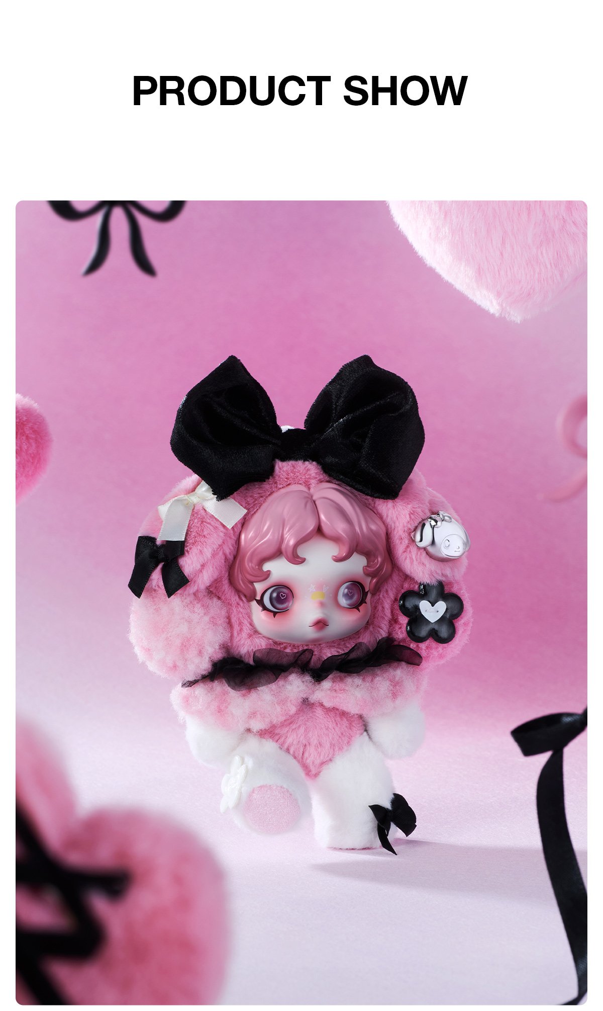 MY MELODY × SKULLPANDA ぬいぐるみ SKULLPANDA × MY MELODY Plush - POP MART Official