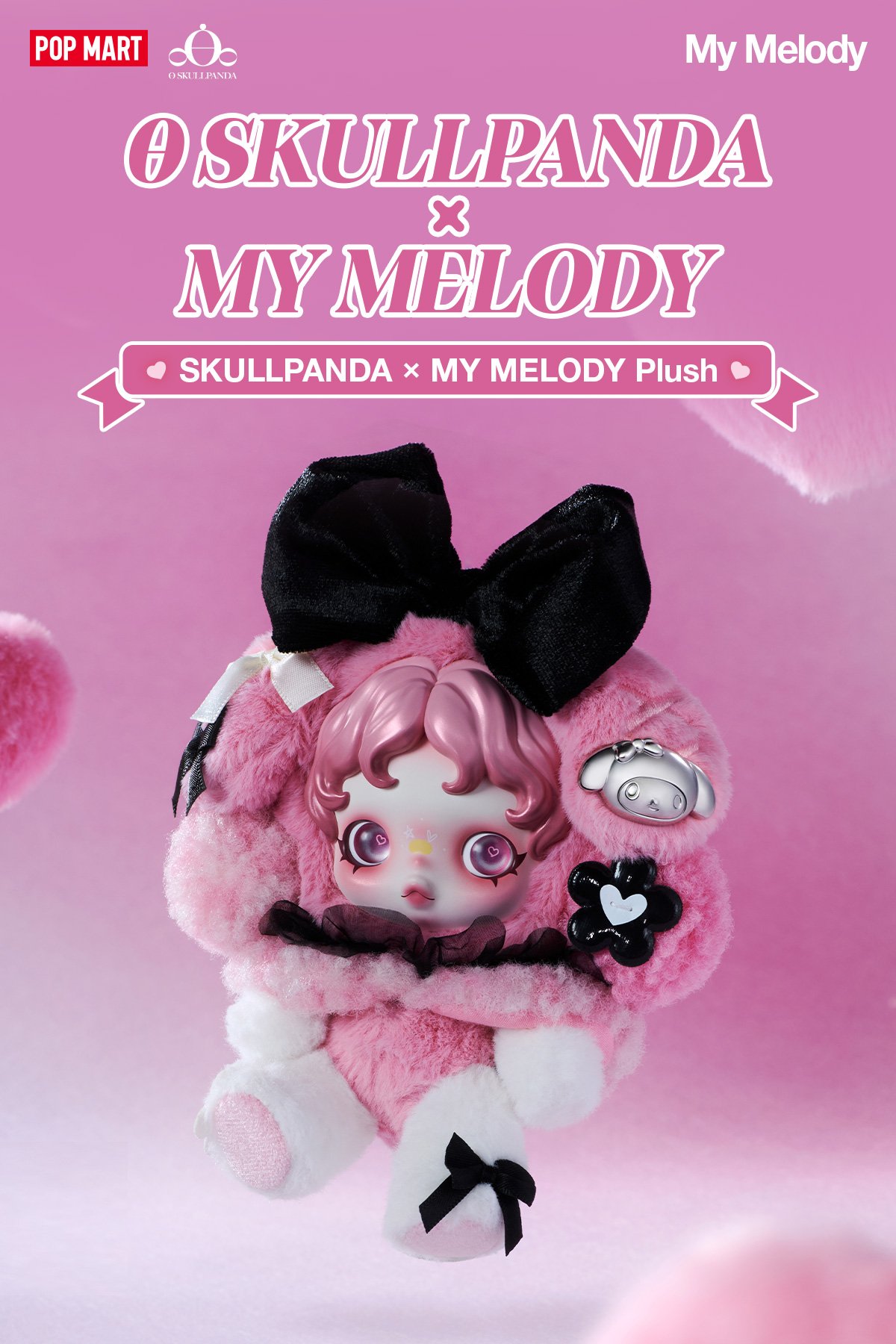 SKULLPANDA × MY MELODY Plush - POP MART Official