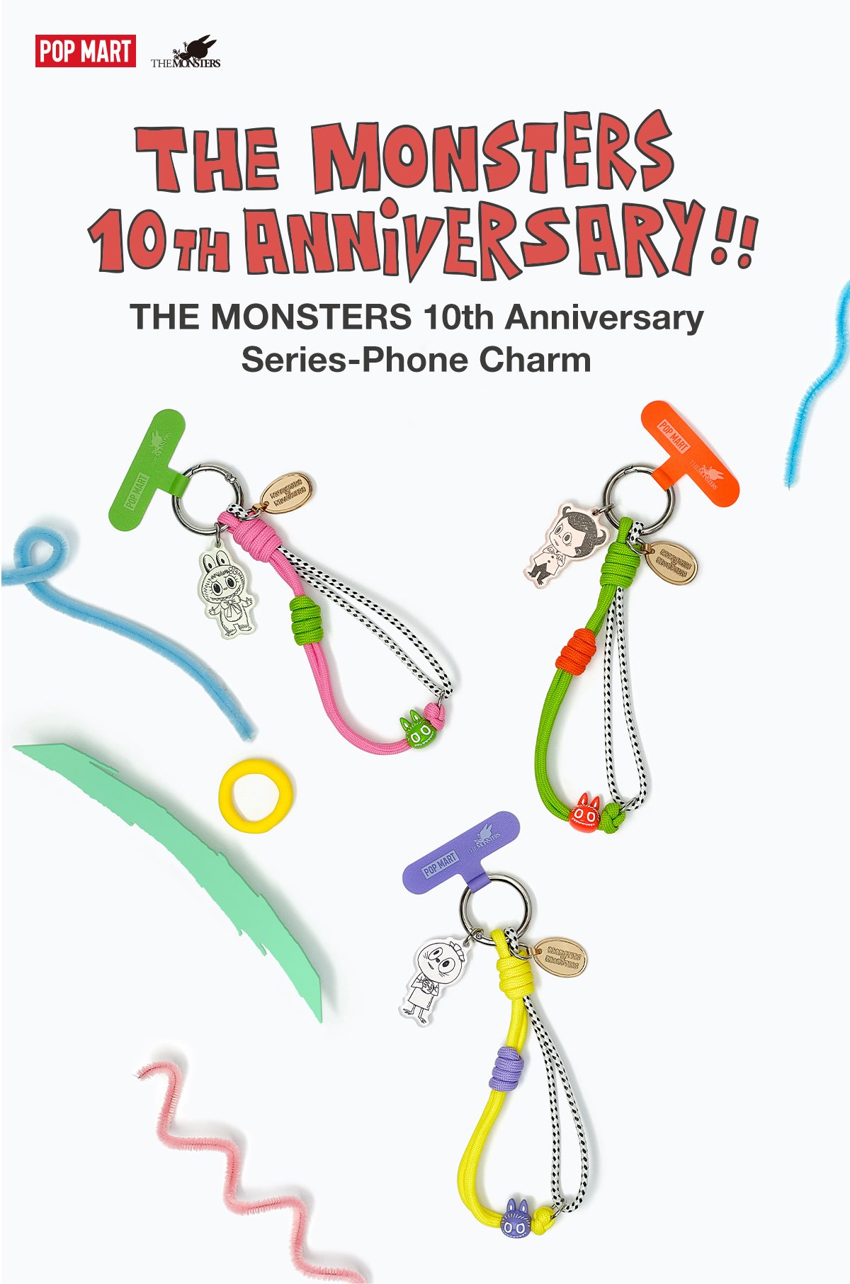 ラブブ THE MONSTERS 10thAnniversary フォンチャーム THE MONSTERS 10th Anniversary Series Phone Charm - POP MART Official