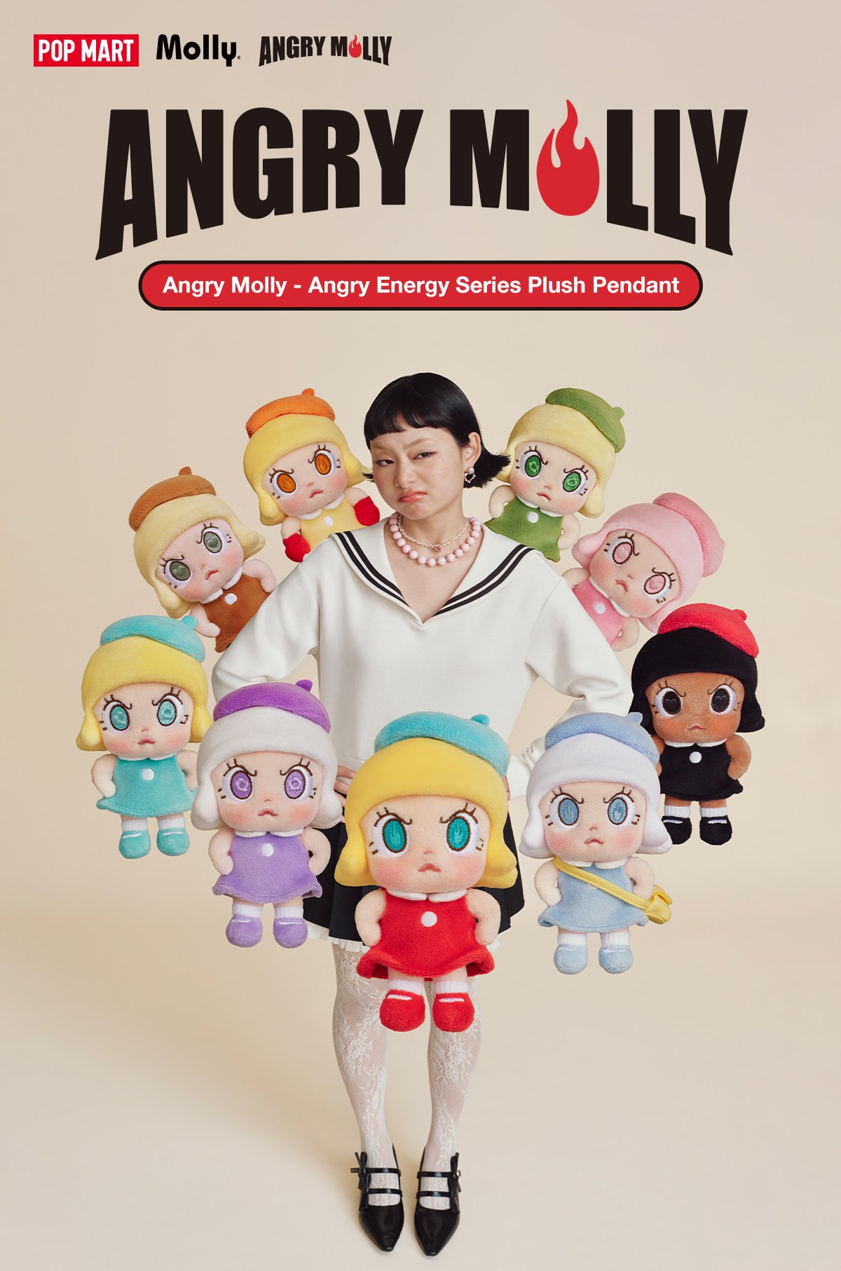 Angry Molly - Angry Energy Series Plush Pendant - POP MART Official