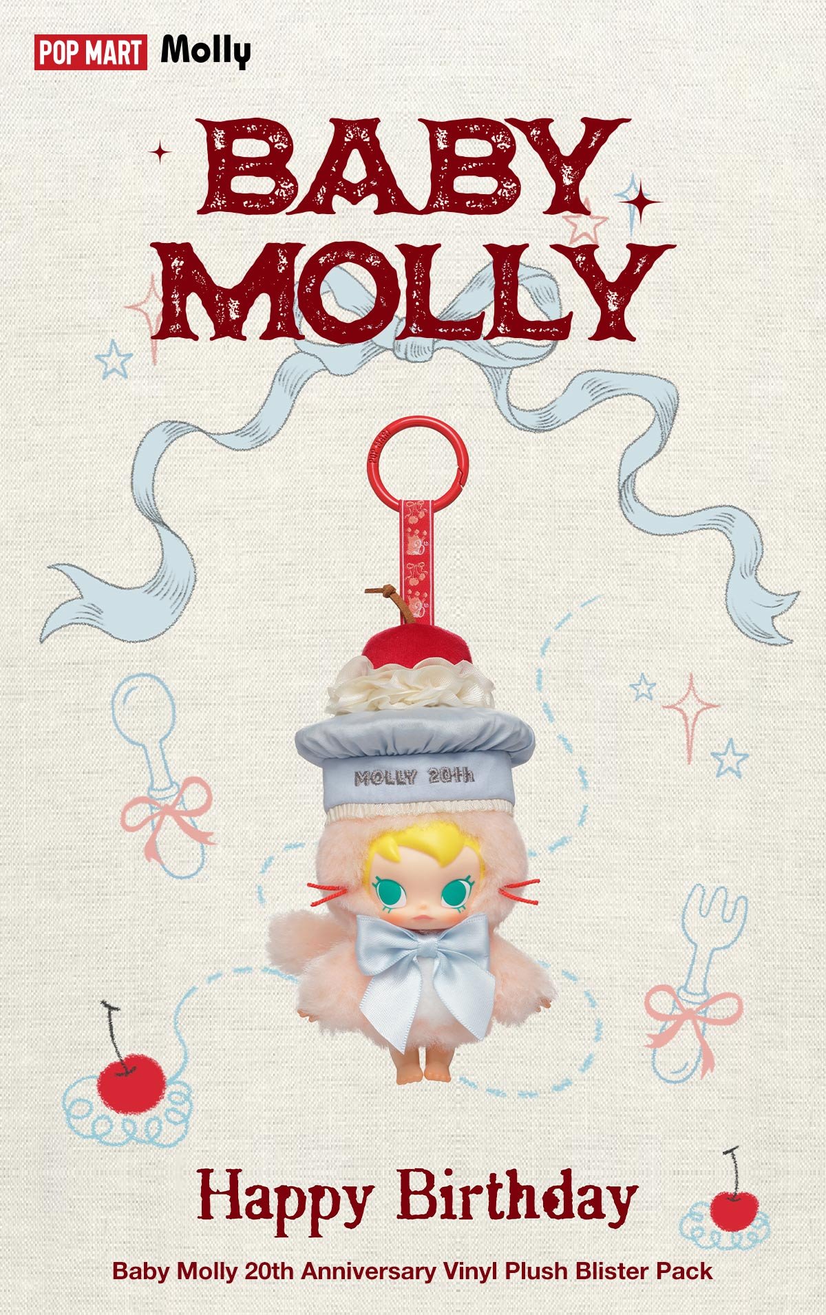 Baby Molly 20th Anniversary Vinyl Plush Blister Pack - POP MART