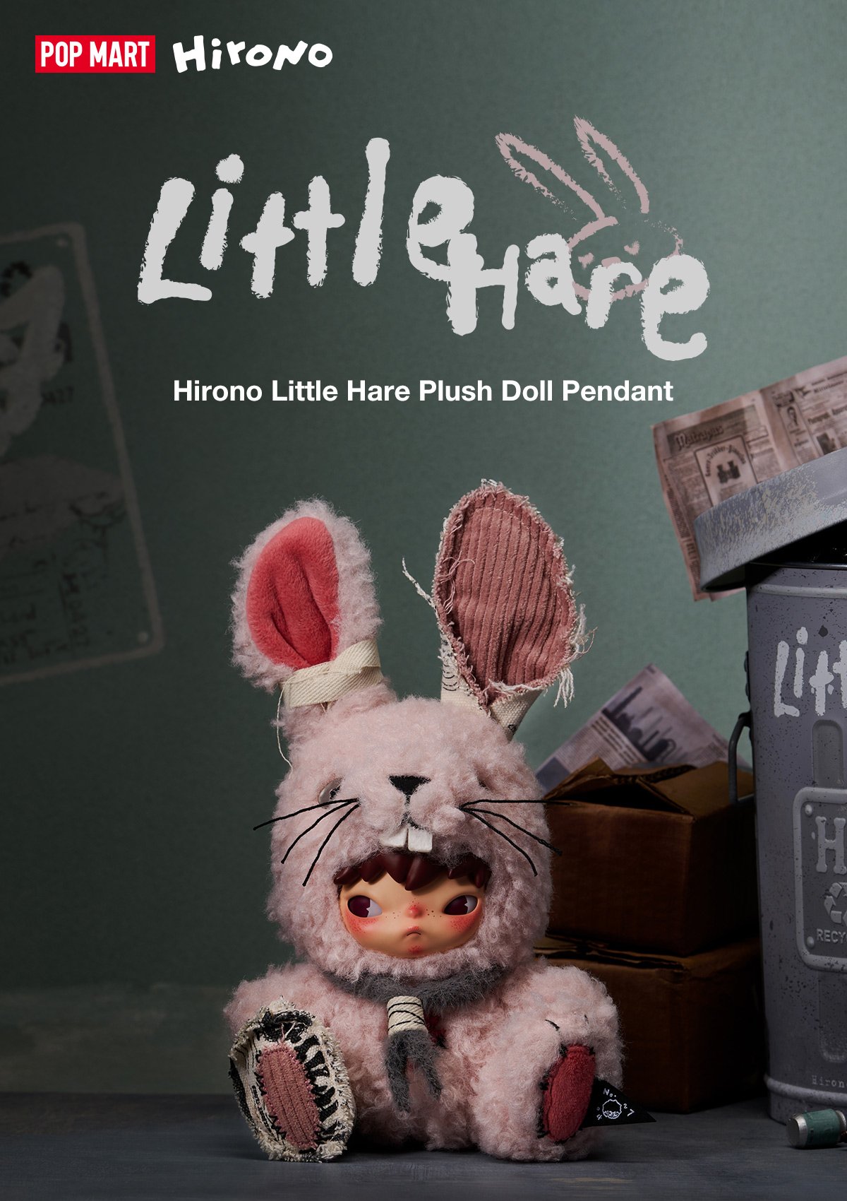 Hirono Little Hare Plush Doll Pendant - POP MART Official