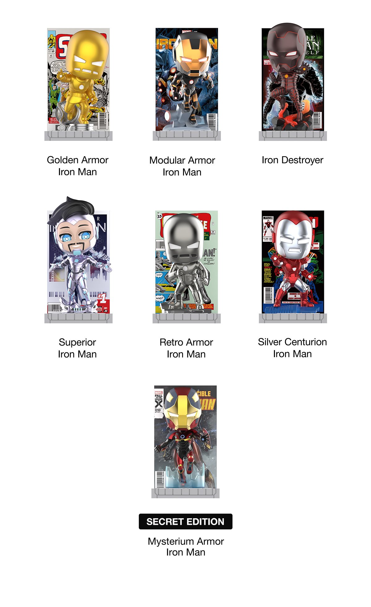 Marvel Iron Man: A Journey Through Armors Series Figures | POP