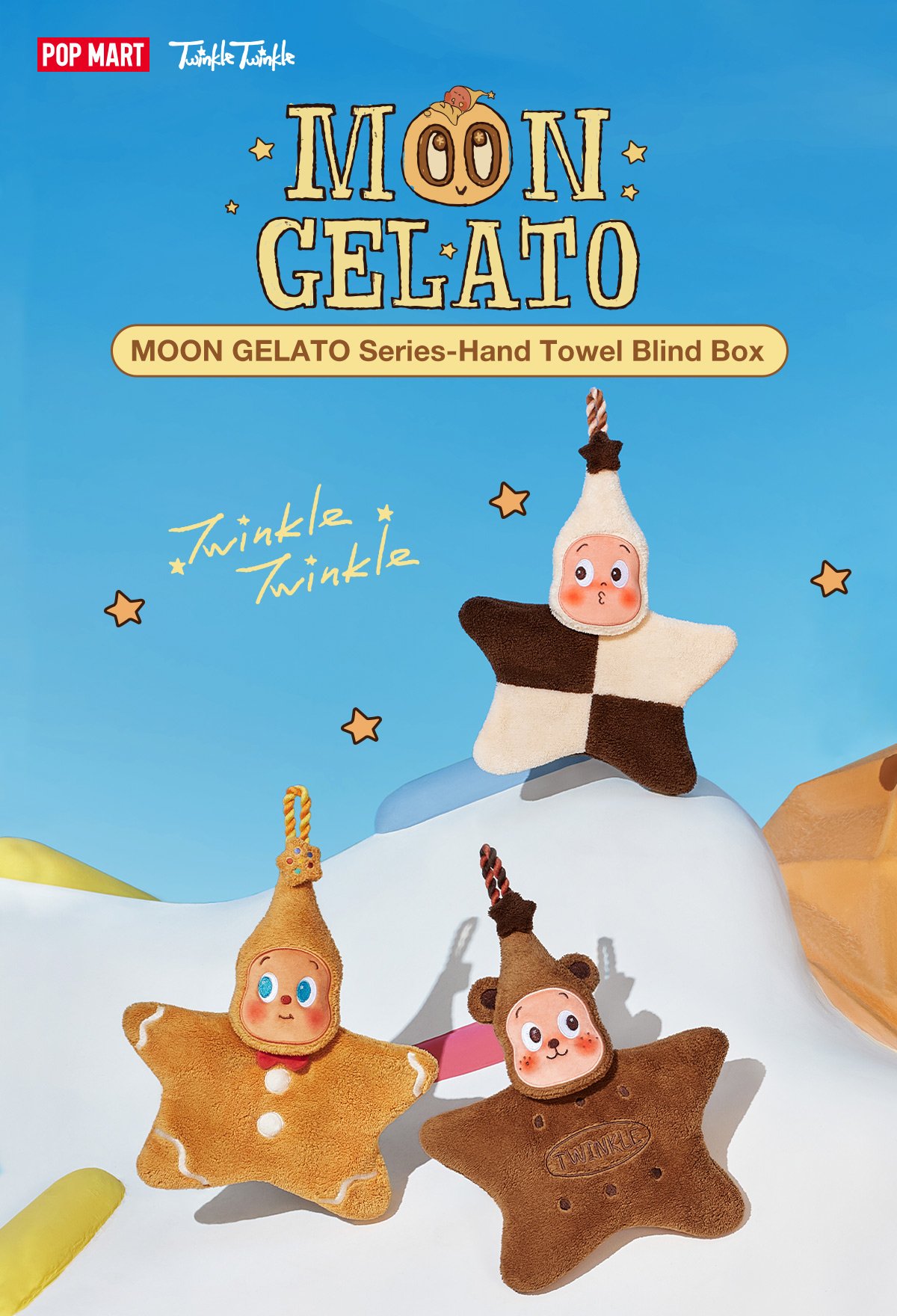 Twinkle Twinkle MOON GELATO Series-Hand Towel Blind Box - POP MART