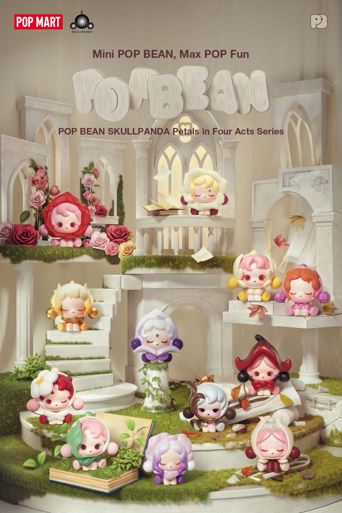 POP BEAN SKULLPANDA Petals in Four Acts Series - POP MART Official