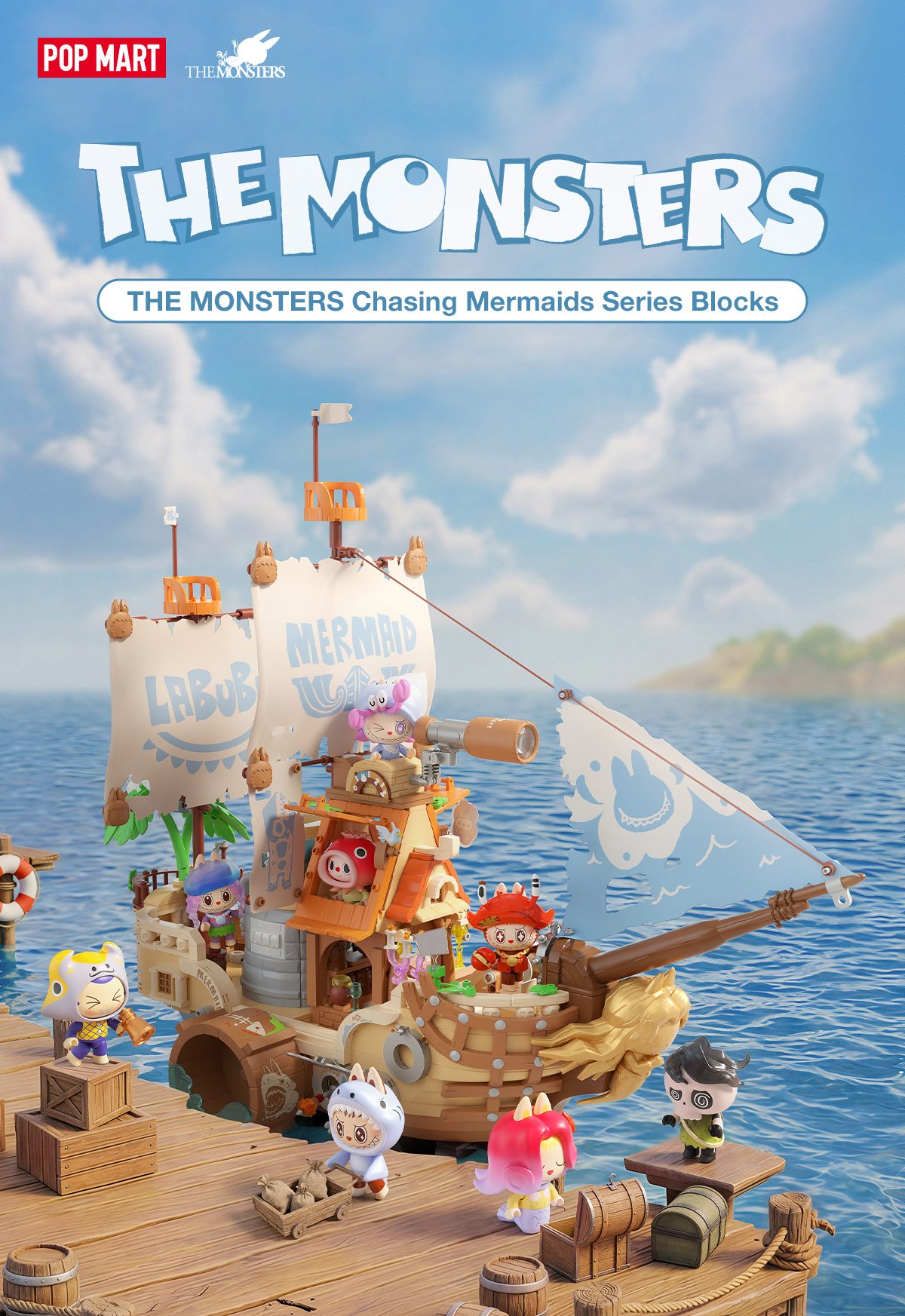 【新品】THE MONSTERS Chasing Mermaids ラブブ 船 THE MONSTERS Chasing Mermaids Series Blocks (4 Styles) | POP MART