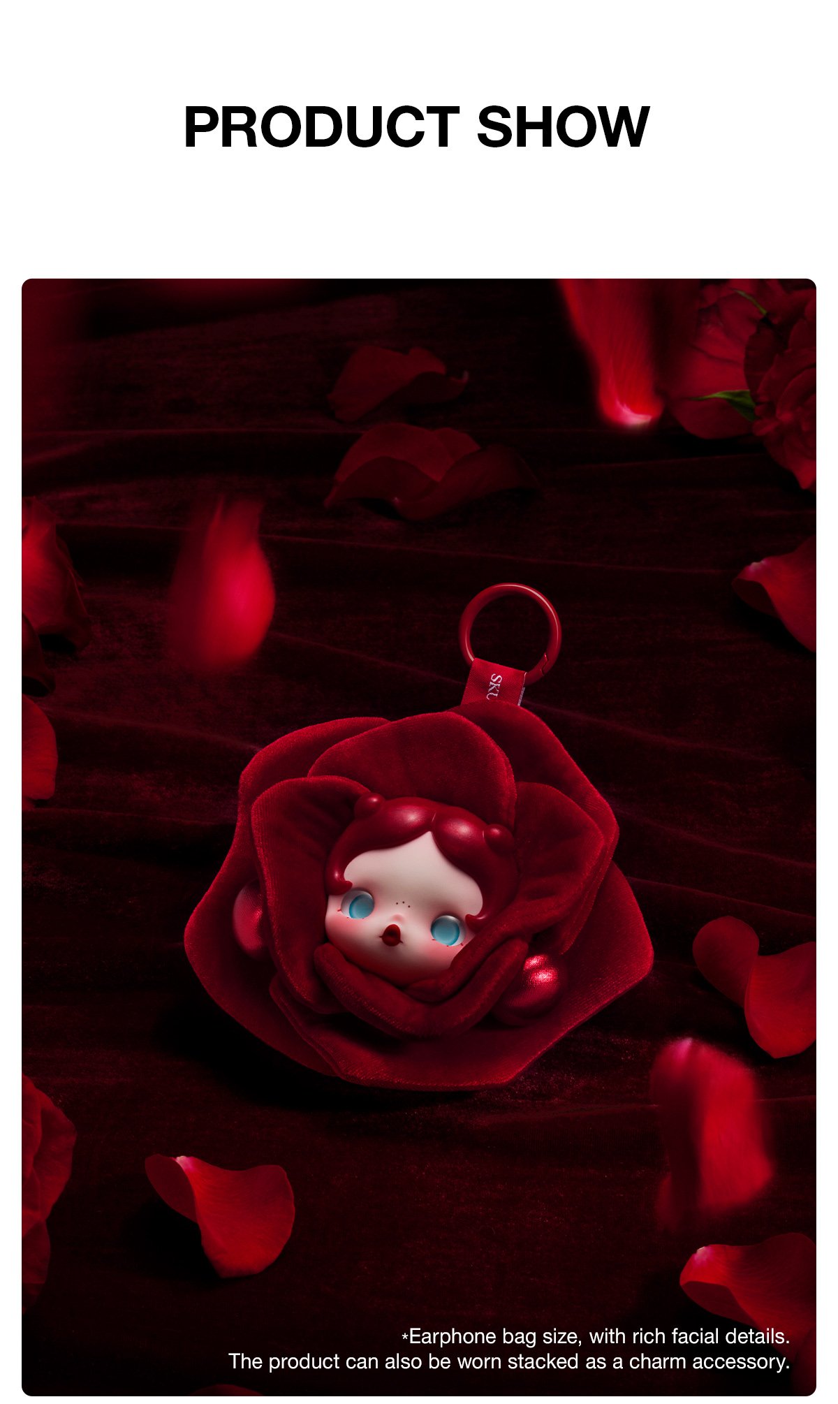 GOD ONLY KNOWS PAVE HEART 片耳用 SKULLPANDA Petals in Four Acts Series Earphone Bag | POP MART Official