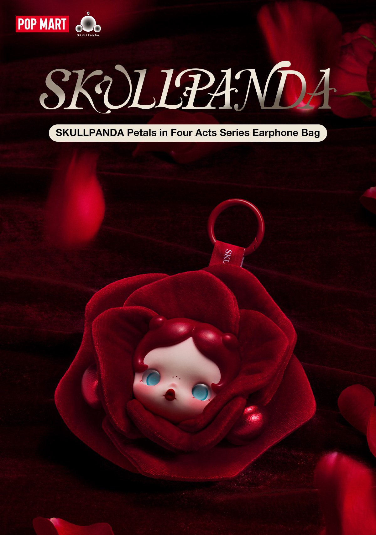 SKULLPANDA Petals in Four Acts Series Earphone Bag | POP MART Official