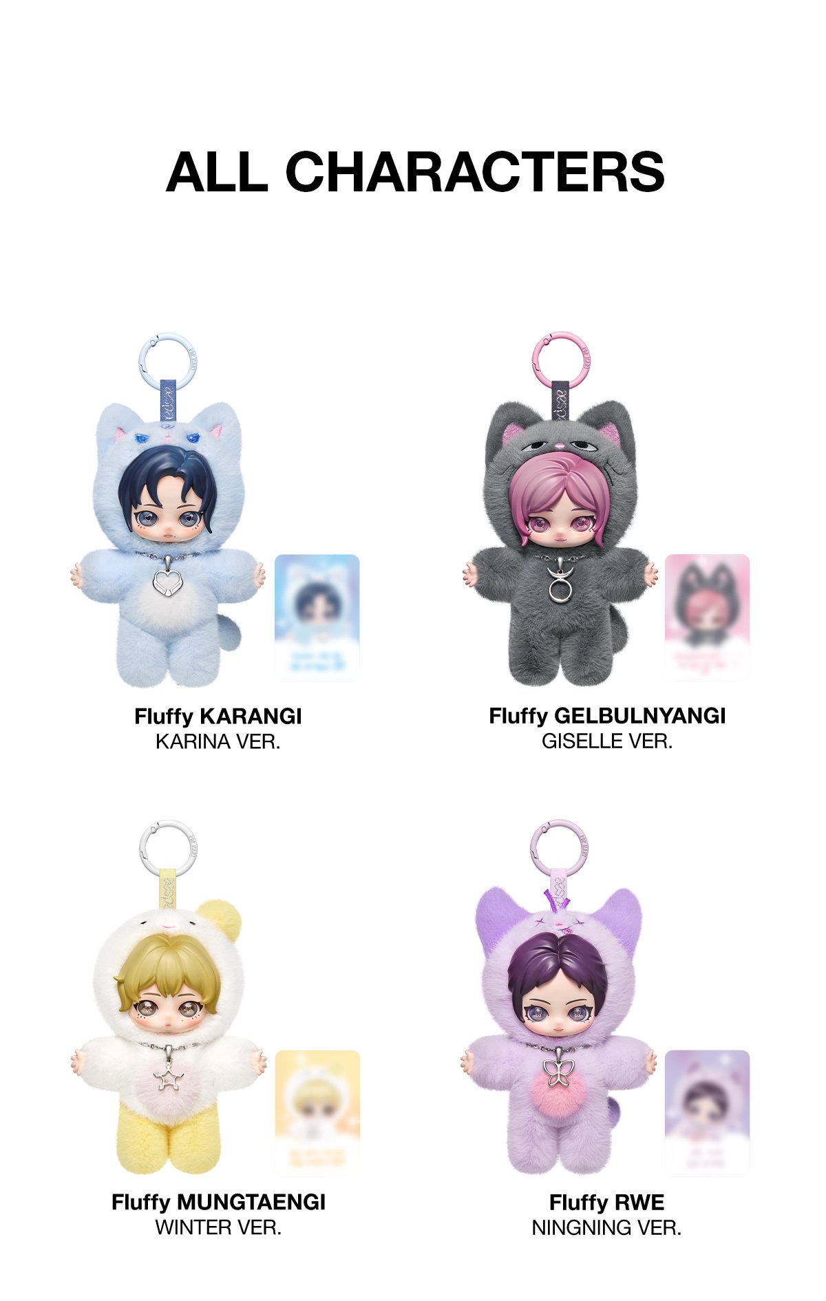 aespa Fluffy Club Series Vinyl Plush Doll Pendant - POP MART Official