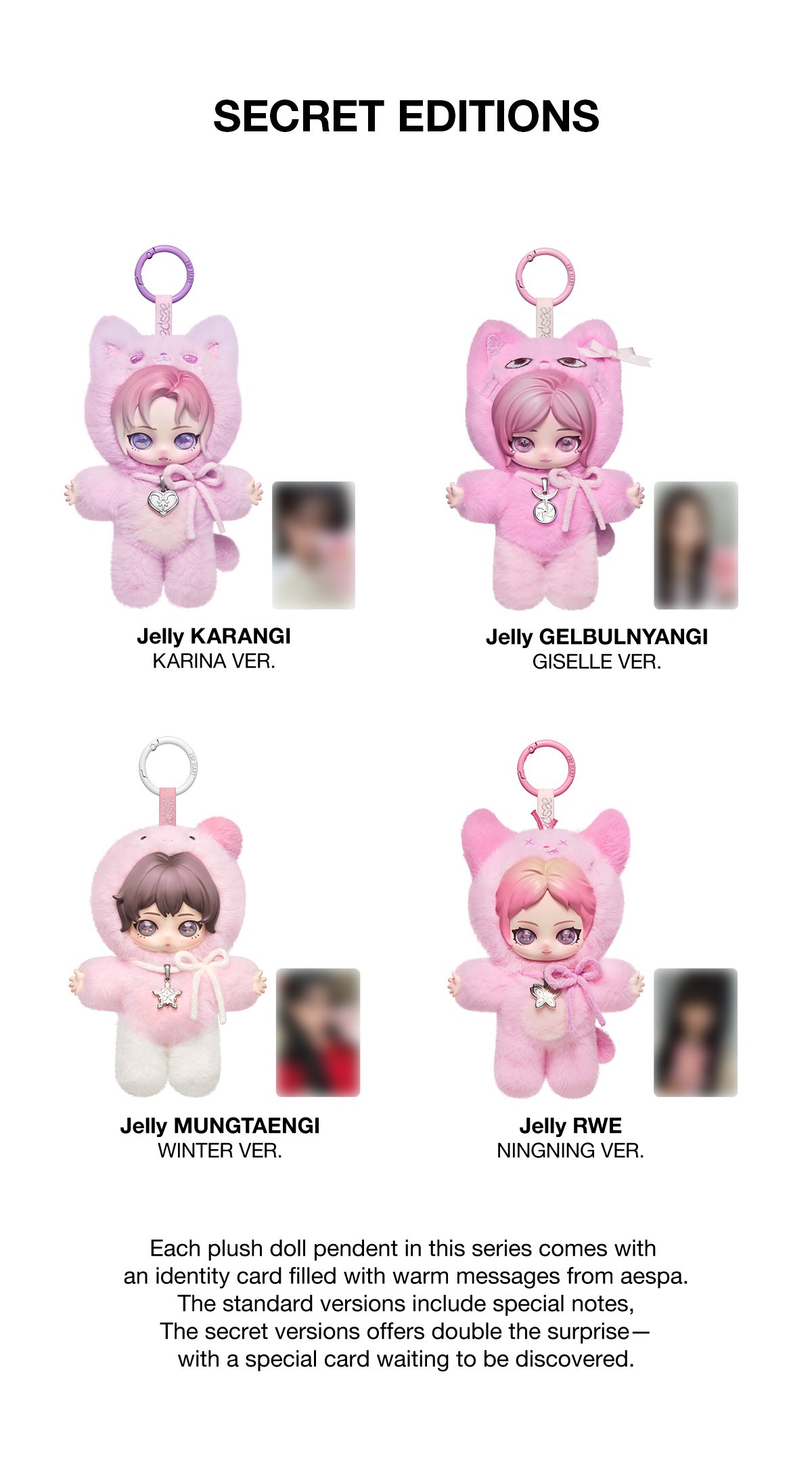 aespa Fluffy Club Series Vinyl Plush Doll Pendant - POP MART Official
