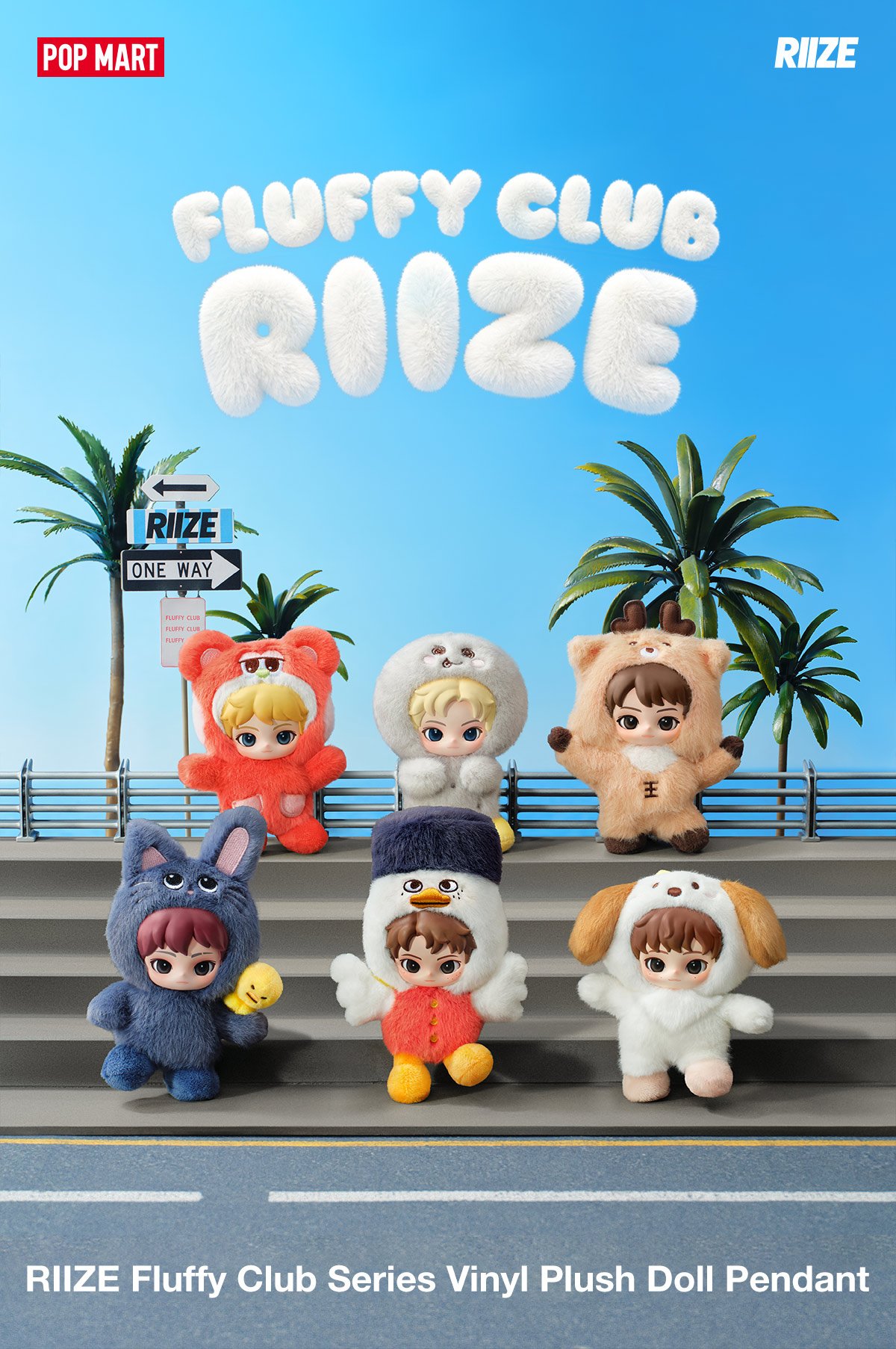 RIIZE Fluffy Club Series Vinyl Plush Doll Pendant Blind Box