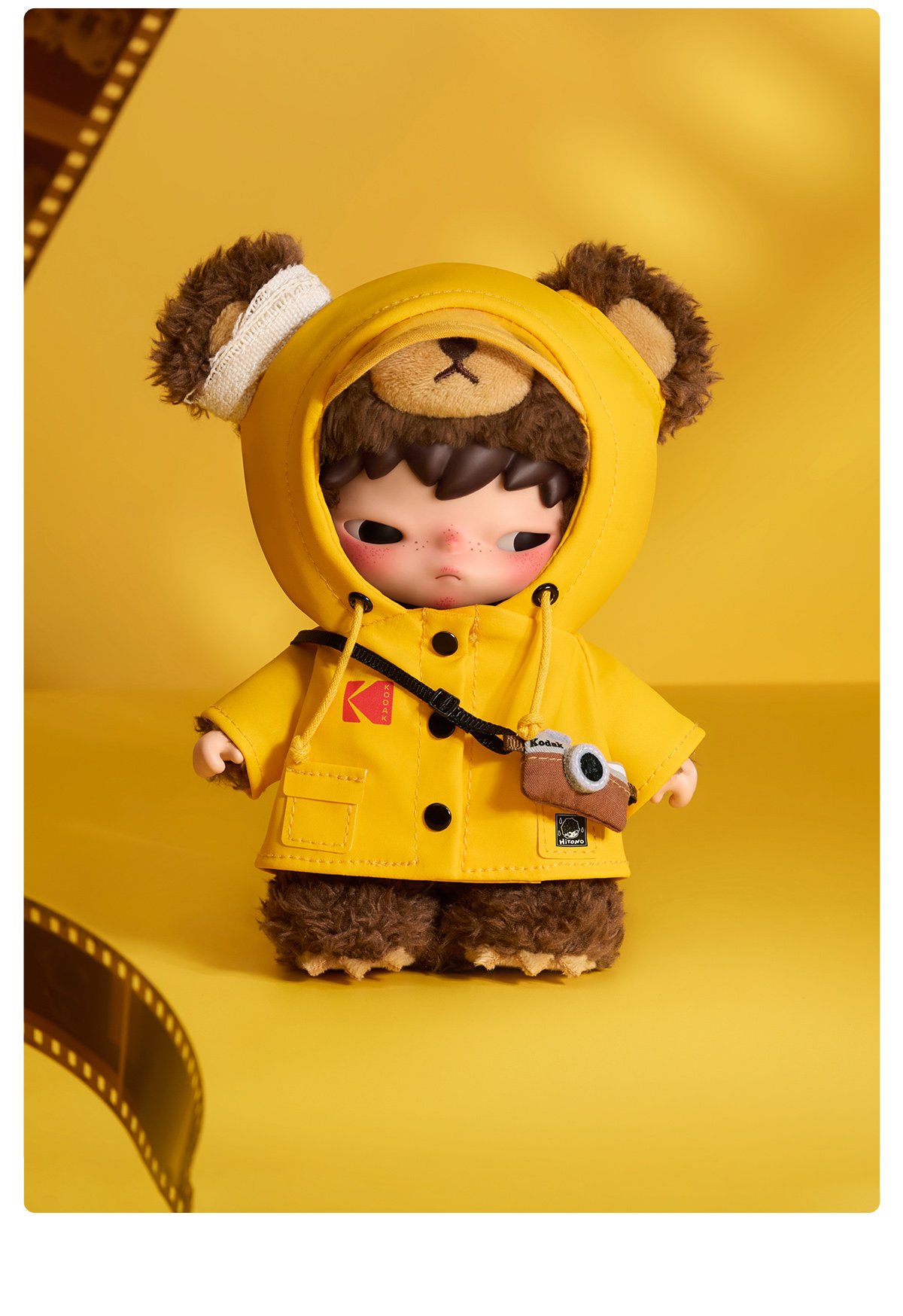 Hirono x Kodak Click Bear Plush Doll Pendant | POP MART Official