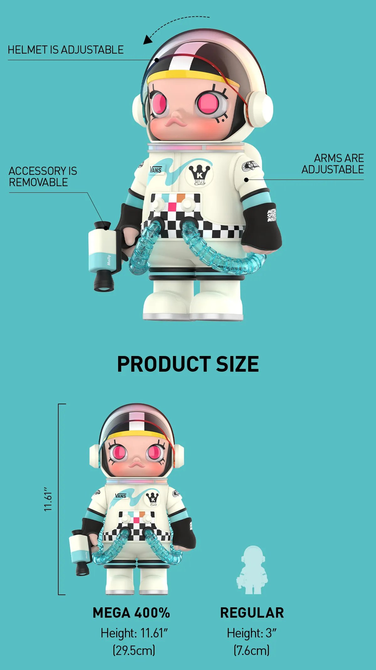 MEGA SPACE MOLLY 400% VANS | POP MART Official
