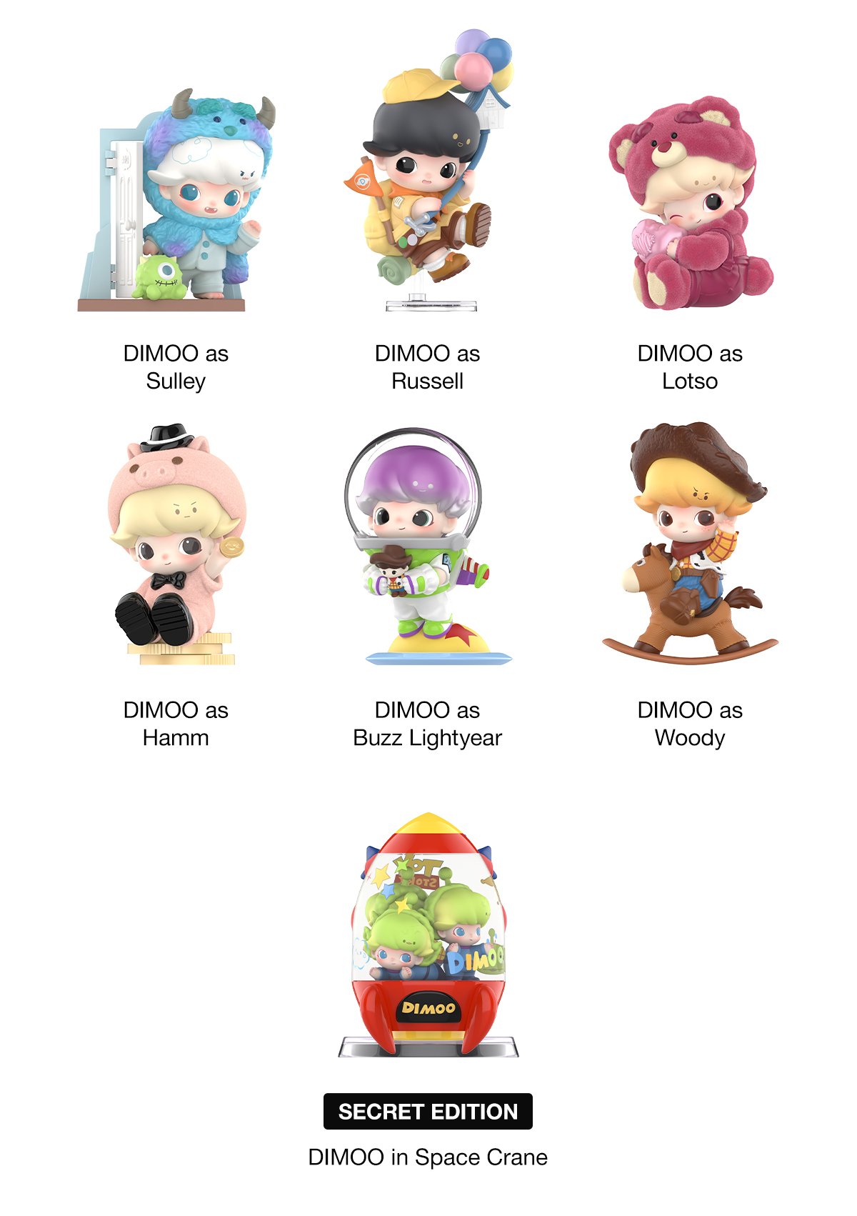 DIMOO WORLD × PIXAR Series Figures