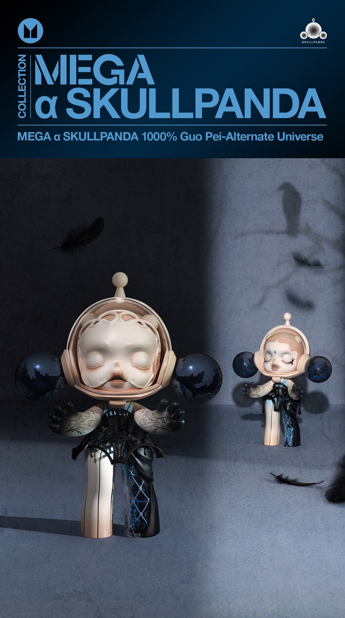 MEGA α SKULLPANDA 1000% Guo Pei-Alternate Universe | POP MART Official