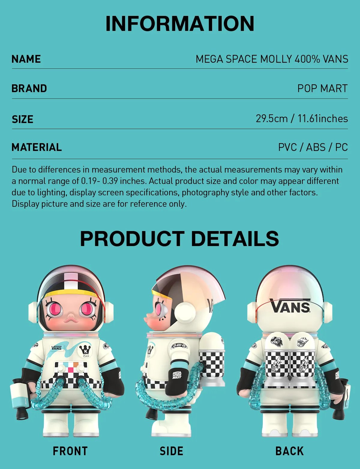 MEGA SPACE MOLLY 400% VANS | POP MART Official