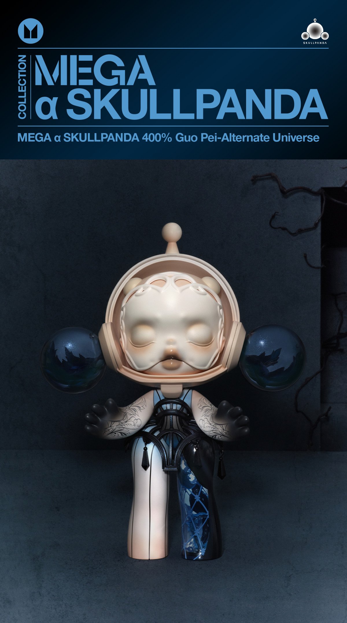 MEGA α SKULLPANDA 400% Guo Pei-Alternate Universe | POP MART Official