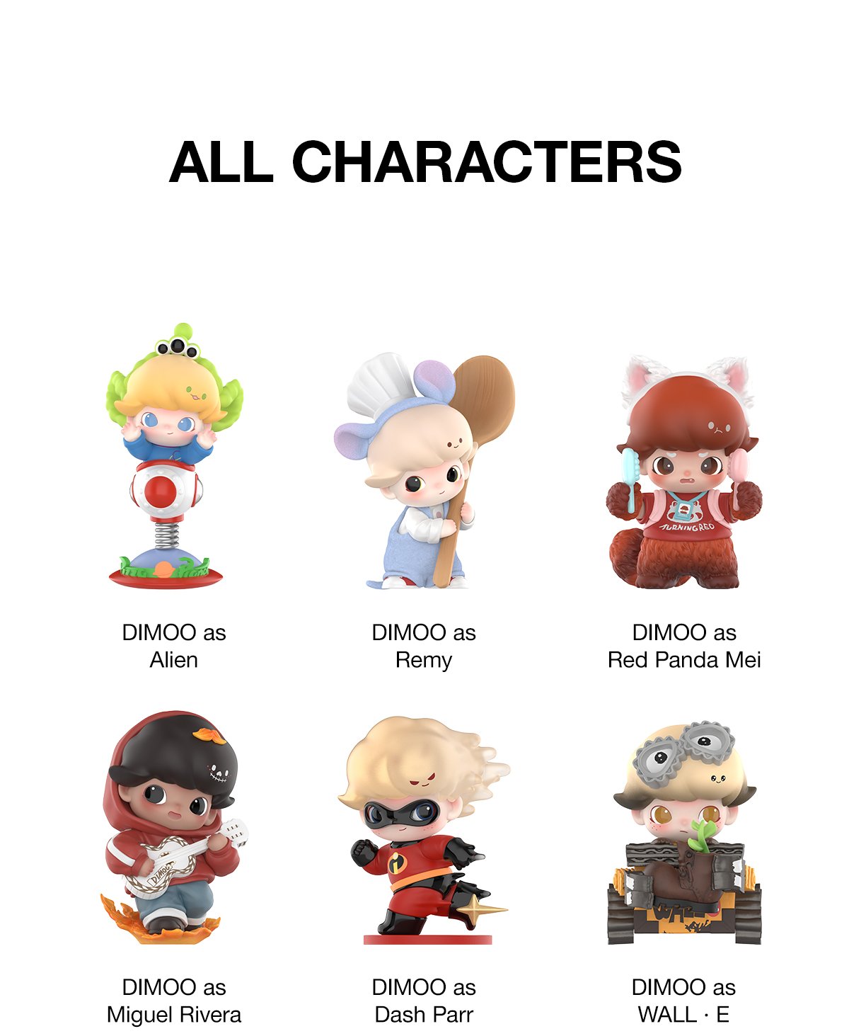 DIMOO WORLD × PIXAR Series Figures
