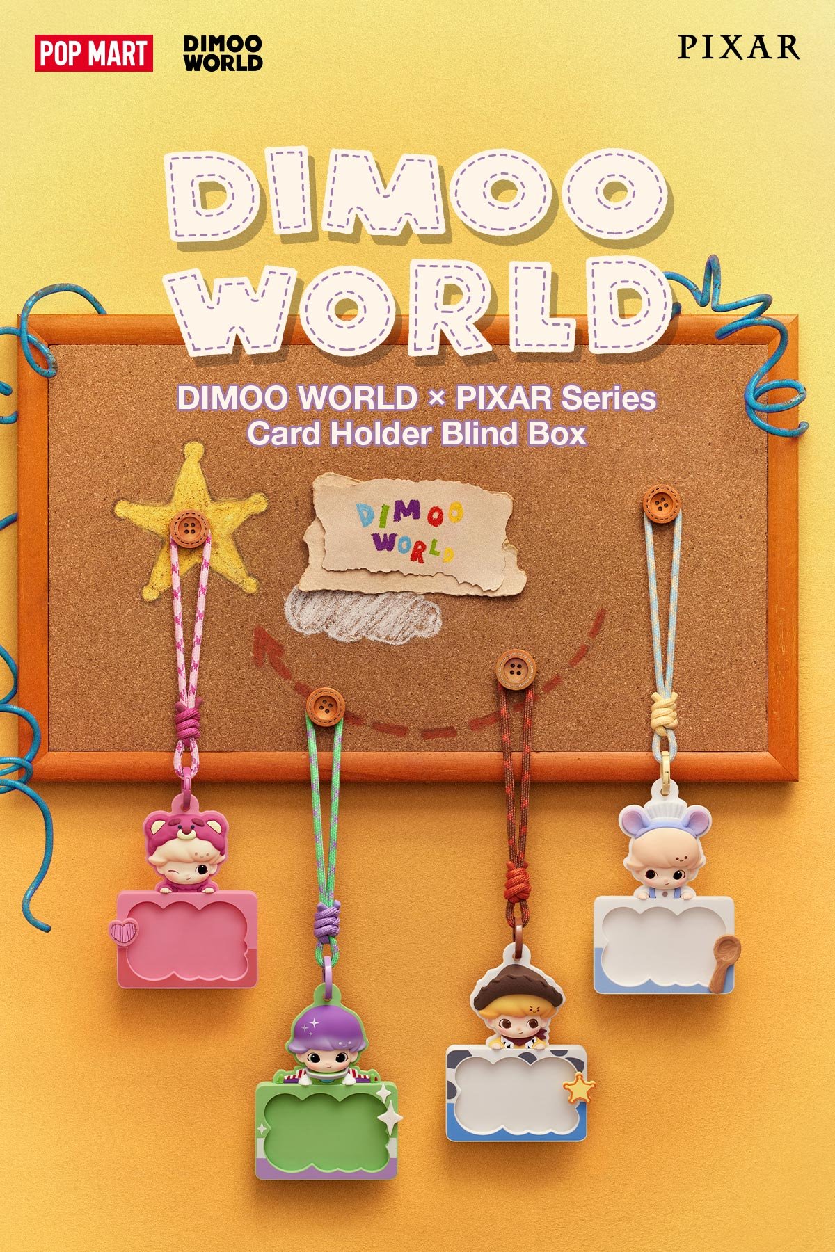 DIMOO WORLD × PIXAR Series - Card Holder Blind Box - POP MART Official