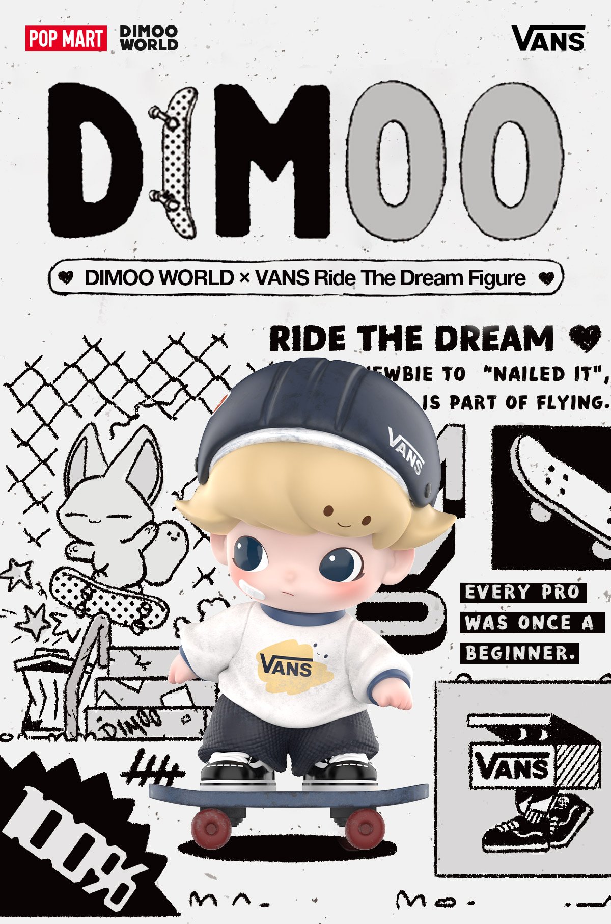 DIMOO WORLD × VANS Ride The Dream Figure | POP MART Official